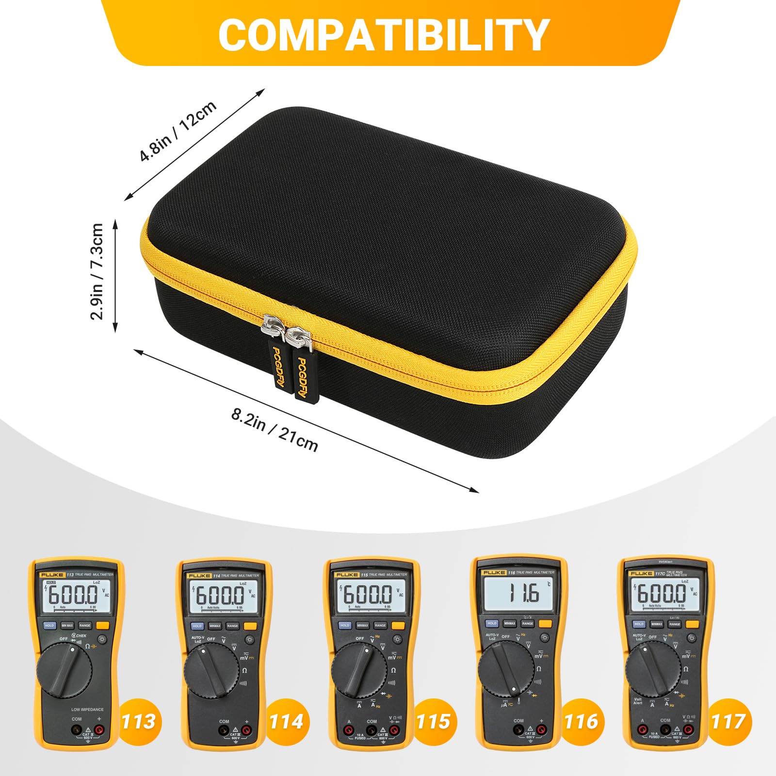 Amazon.co.jp: PCGDFly ハードキャリング収納ケース Fluke 117/115/116 