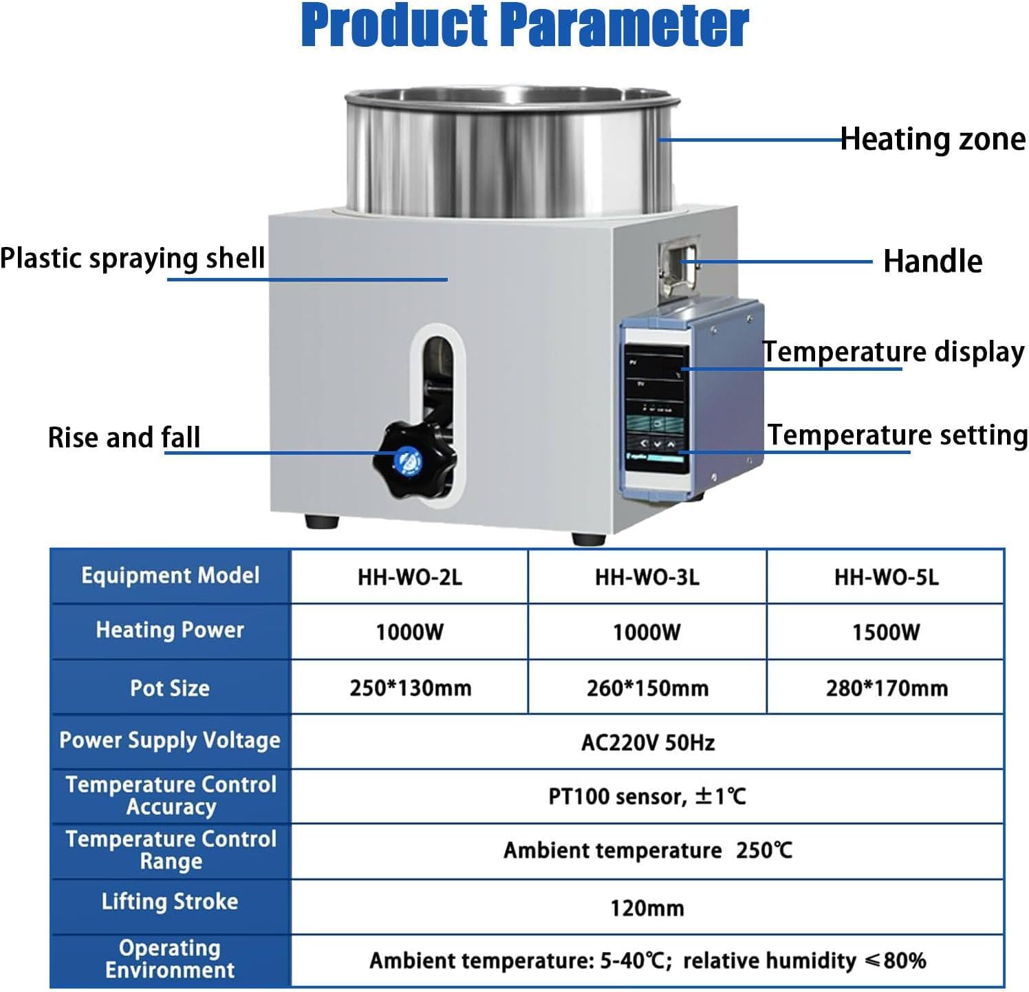 Baño Termostático Digital de Elevación, Baño de Aceite y Agua con Control PID y Cubeta de Acero Inoxidable, Capacidad 2L/3L/5L para Laboratorio, Investigación Científica y Control de Calidad,2L