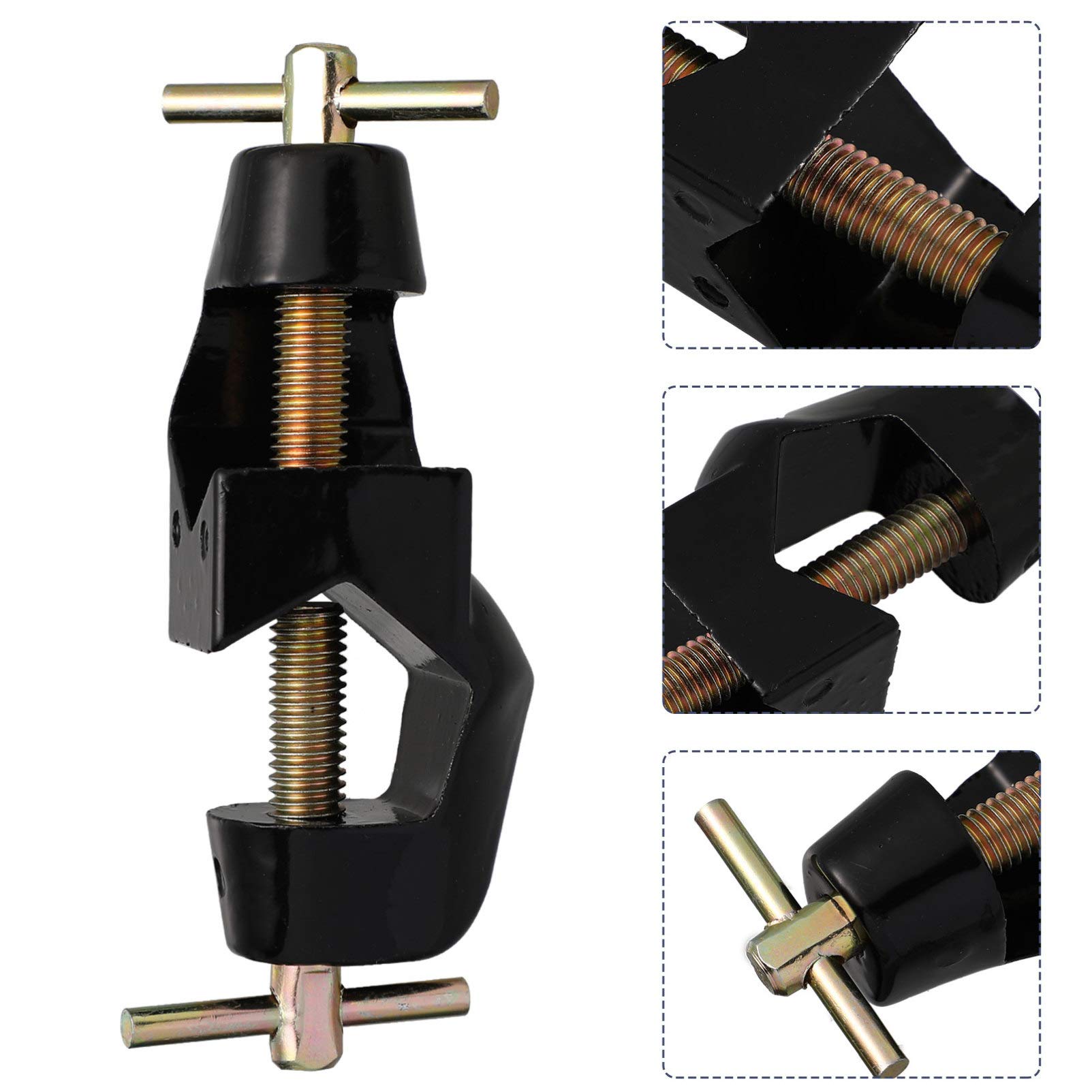 SOLUSTRE 4 Sätze Kreuzclip Laborzubehör Labor-kreuzklemme Labor-klemmhalterung Iv Stehen Laborstativ-clip Ecke Vize Klemmbausteine Halterungsclip Laborklemme Zinklegierung Black 2 Stück * 4