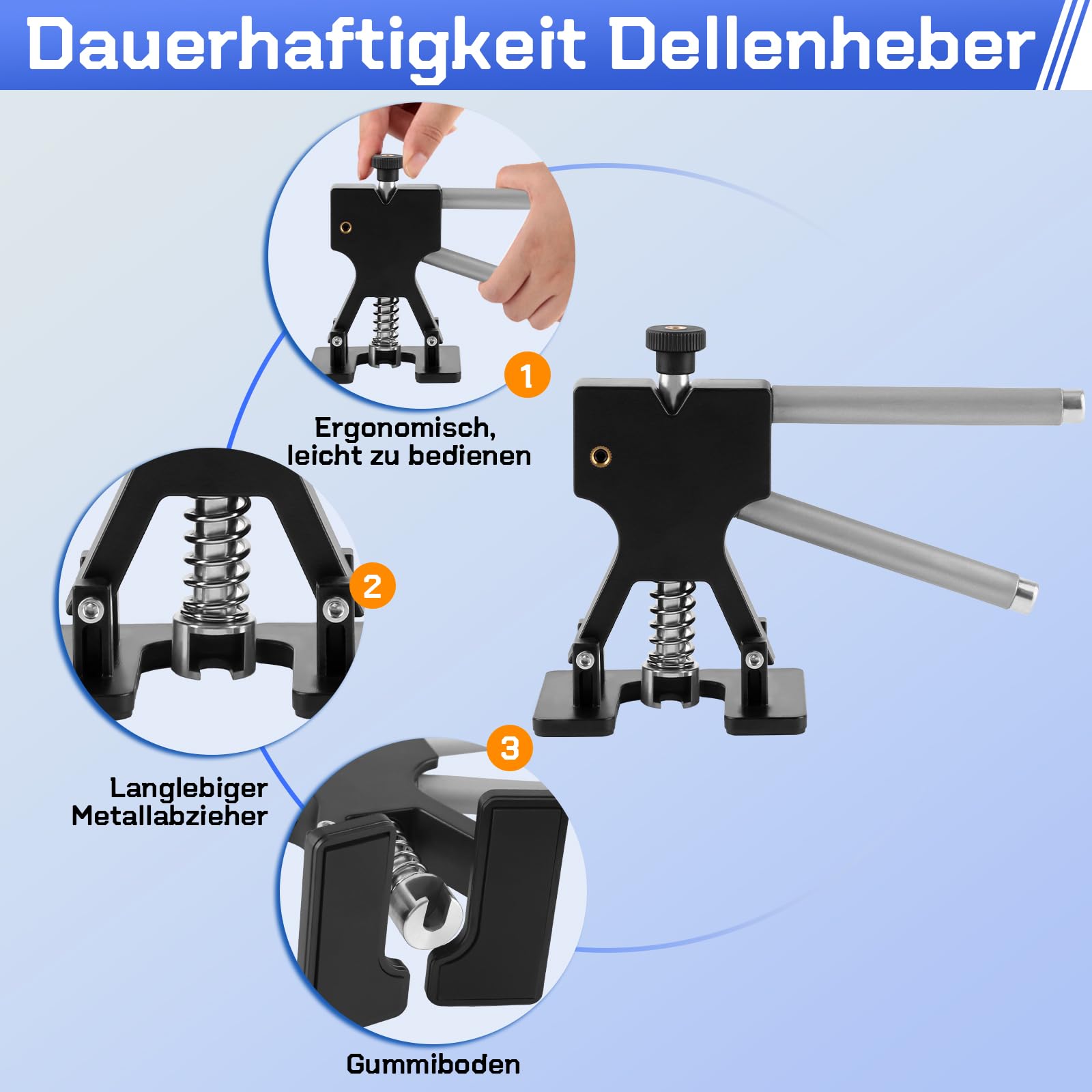 PDR TOOLS Kit D'outils De Réparation De Bosses De Voiture Pour Carrosserie De Véhicule - Kit Professionnel De Réparation De Dommages De Peinture - Élimination Des Bosses Sans Peinture, Pour