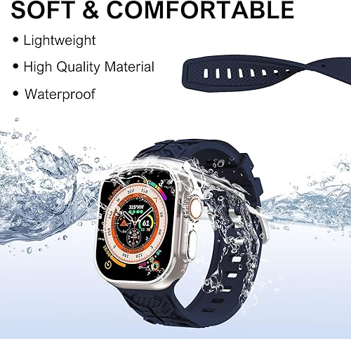 Miniatura 3 de Hehighti Sport Band Compatible with Apple Watch Ultra Band 49mm 45mm 44mm 42mm for Men,Comfortable Silicone Wristband Strap Replacement for iWatch