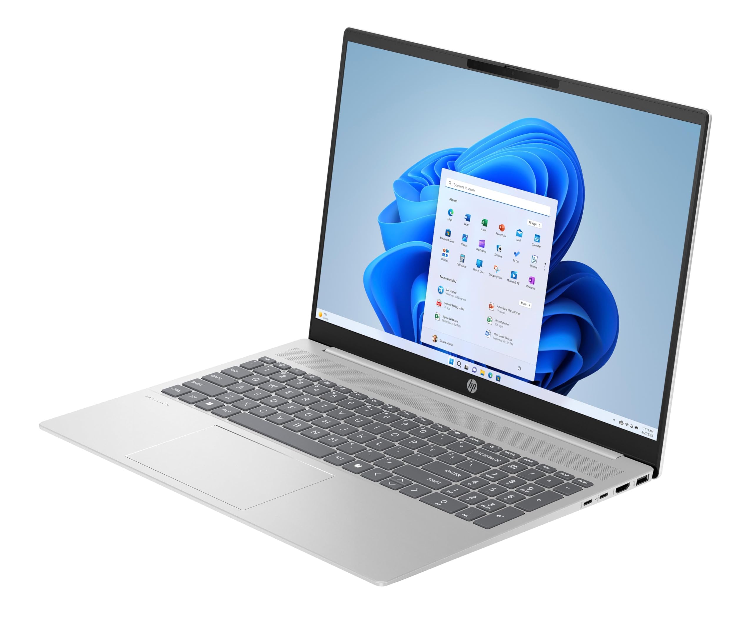 HP Pavilion Laptop, 16" WUXGA Touch-Display, AMD Ryzen 5 8540U, 8 GB DDR5 RAM, 512 GB PCIe NVMe SSD, AMD Radeon Graphics, QWERTZ, Windows 11 Home, Silber