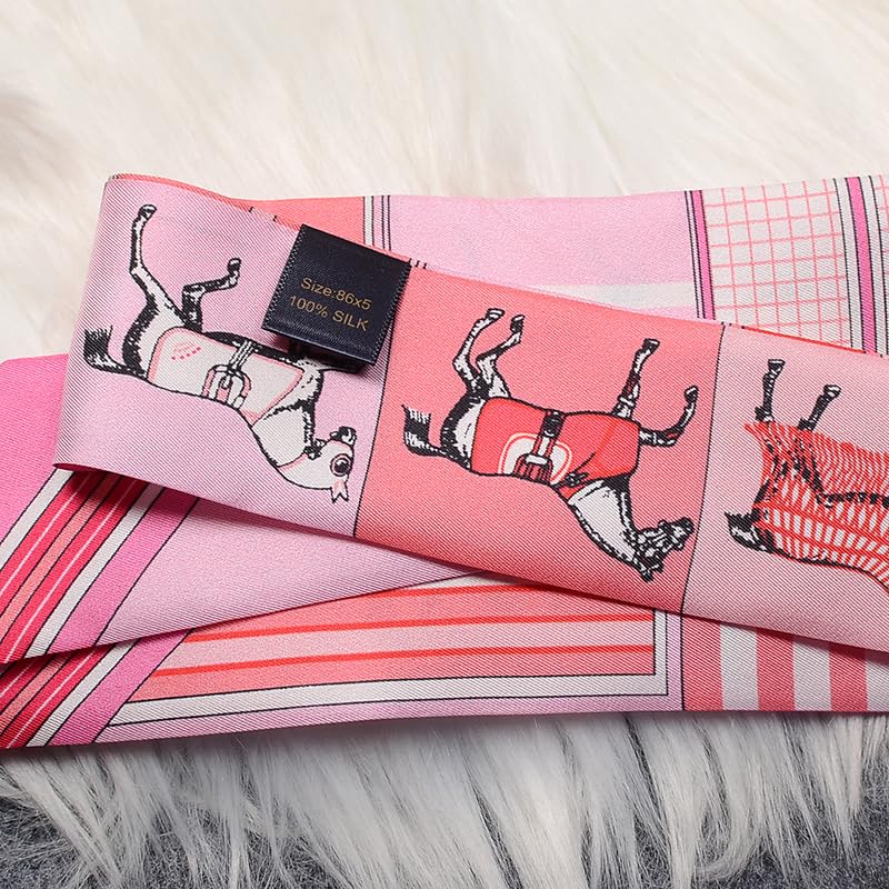 Image of Pure Mulberry Silk Scarf - Lightweight Neckerchief，Packed Handbag Band Hair Neck Scarves for Fashion Gifts