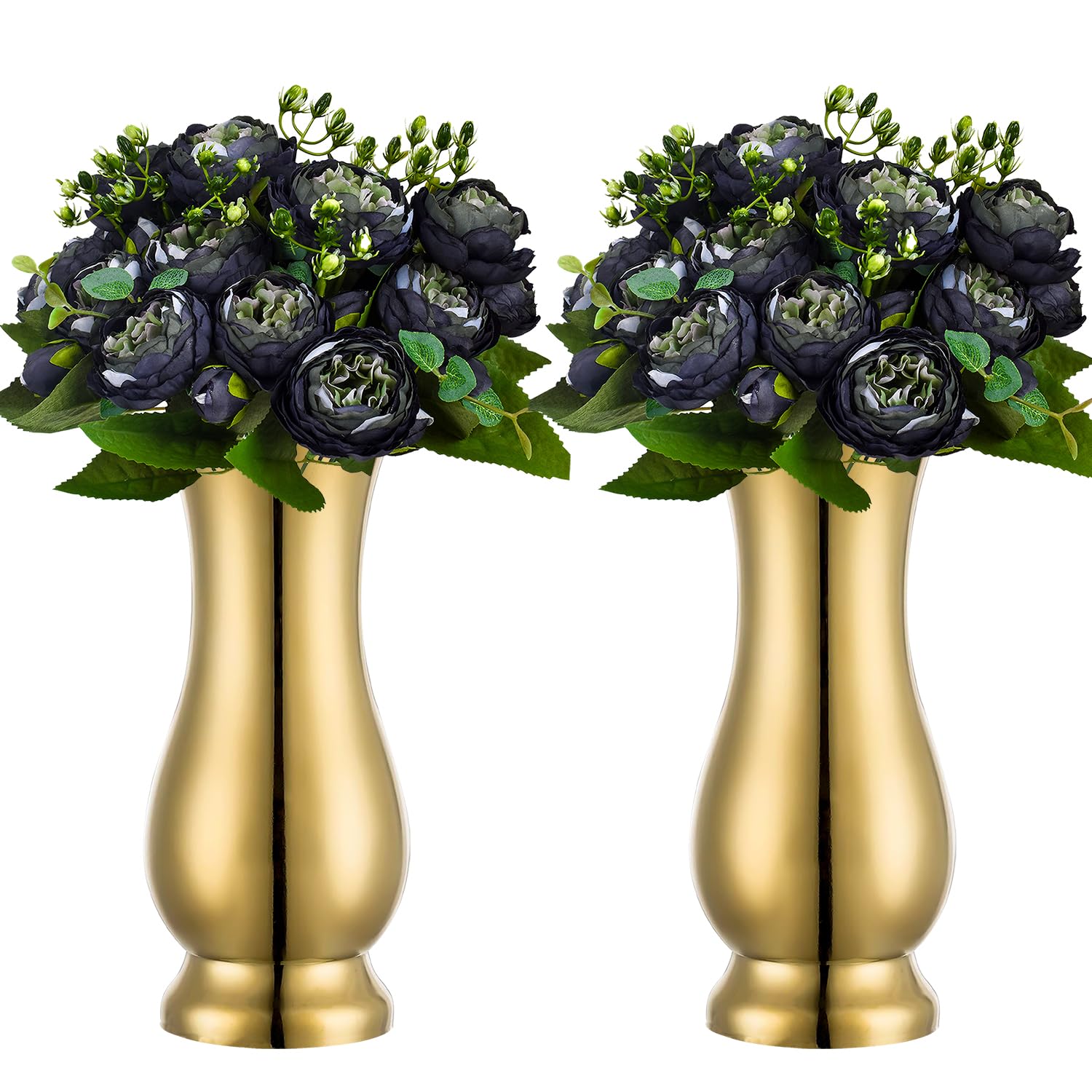 Photo 1 of AOFOX Metal Vase Centerpiece, Gold (2 PCS)
