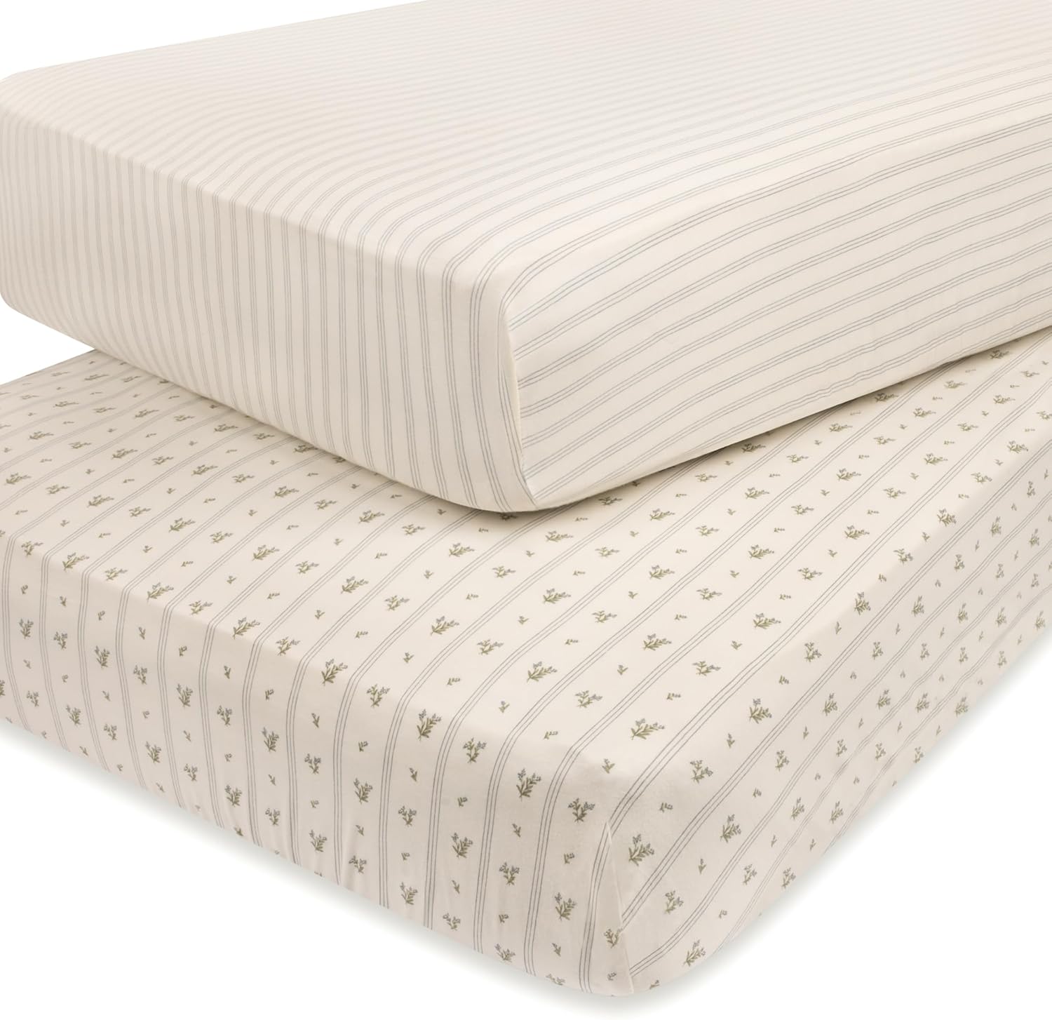 Ely's & Co. Crib Bedding Set for Boys, Toddler Bedding Set, 5 Piece Set Includes - 2 Fitted Crib Sheets/Toddler Bed Sheets, Quilted Comforter and Decorative Pillow, Blue Linear Berry Collection