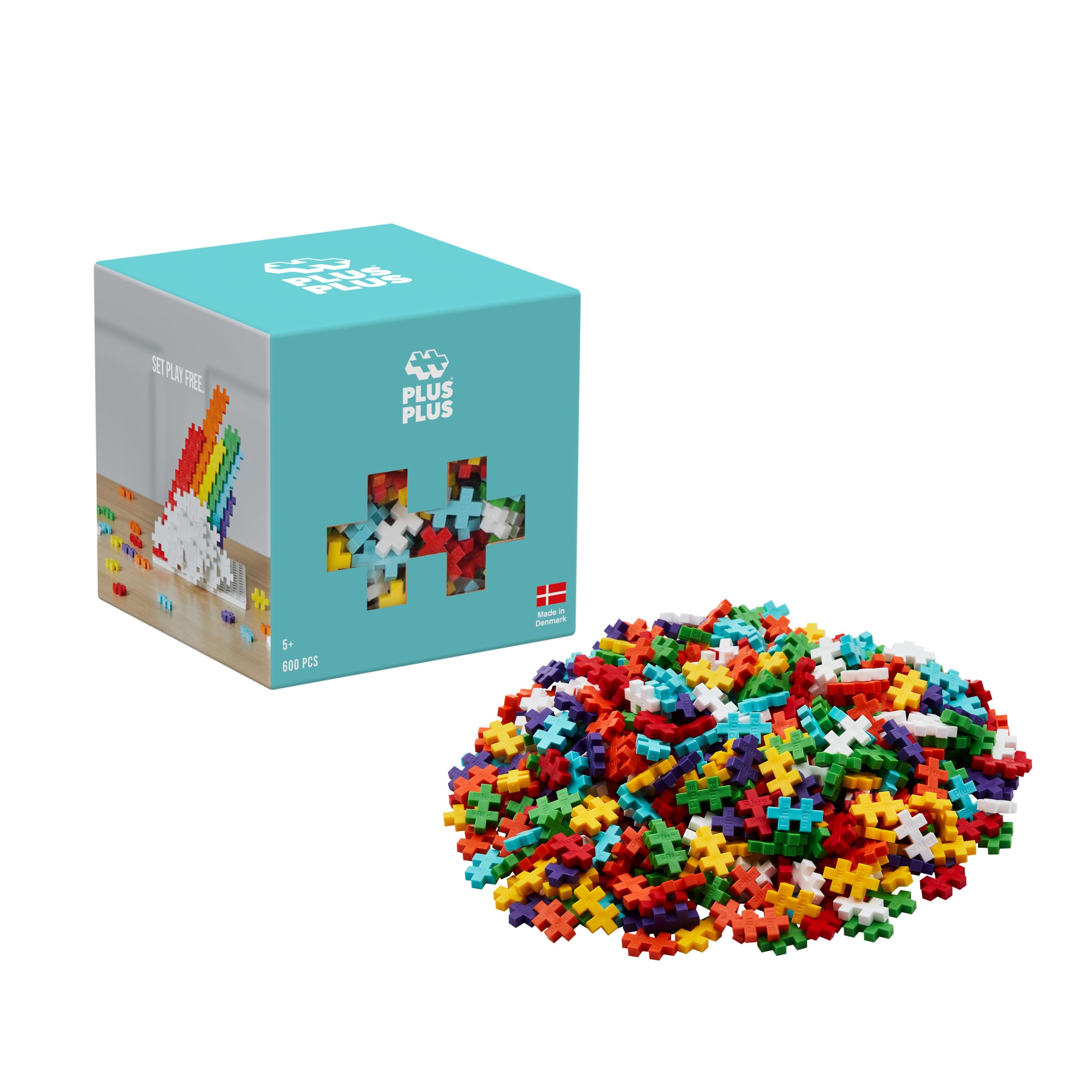 PLUS PLUS Building Blocks Toy, 600 pc Kids Construction Toys, Creative Learning Resources and STEM Play for Home and Travel