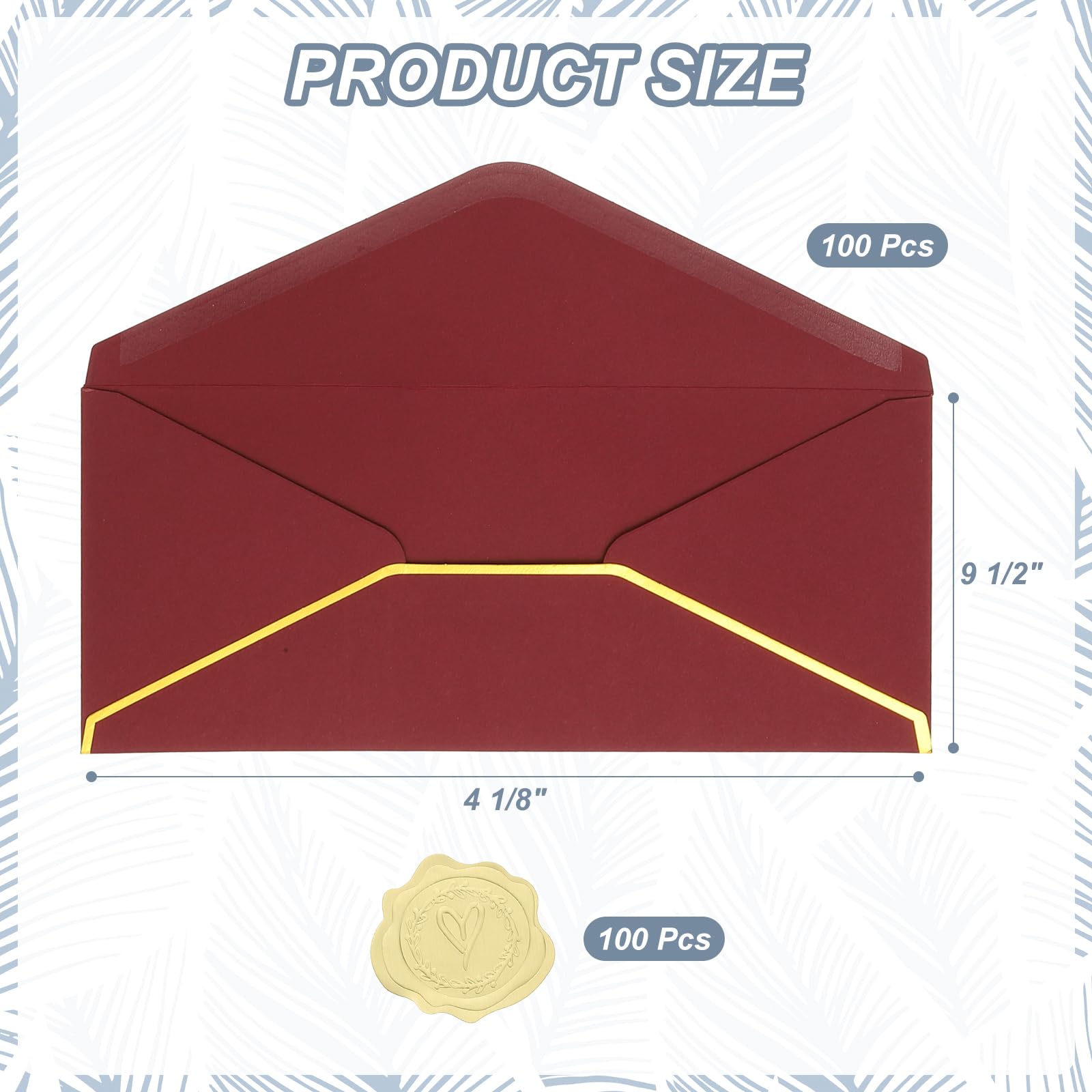 PATIKIL #10 150GSM Pretty Business Mailing Envelopes - Image 2