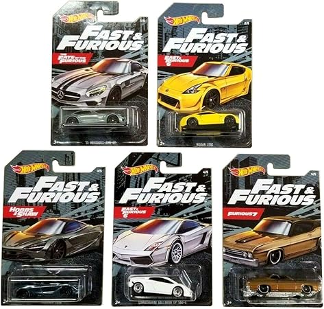 Amazon ワイルド スピード ホットウィール ウォルマート限定 ダイキャストカー 1 64スケール ベーシックシリーズ 5台セット Fast Furious Walmart Exclusive Set Of 5 ミニカー ワイルドスピード ワイスピ 並行輸入品 ミニカー ダイキャストカー