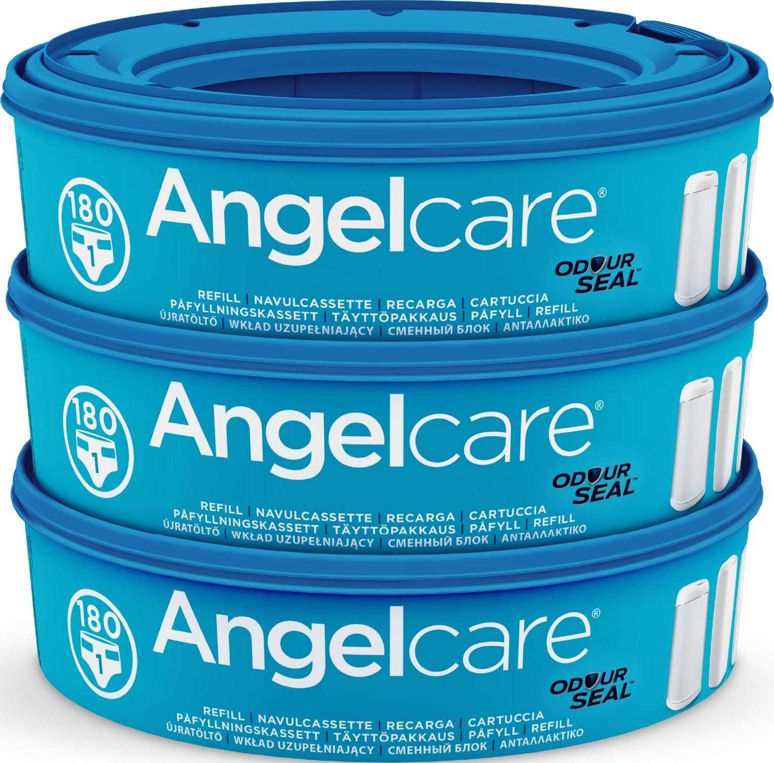 Angelcare Round Refill, 3 Pack, for Original Nappy Disposal System (not new classic xl)