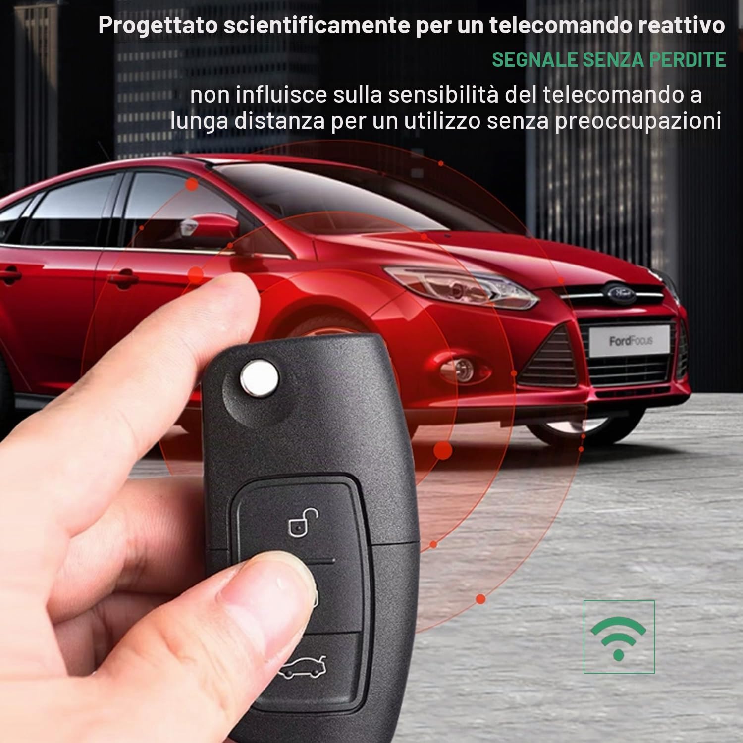 Heart Horse Guscio Chiave Telecomando 3 Tasti Pieghevole 433 MHz 4D63 per Fiesta Focus Mondeo MK4