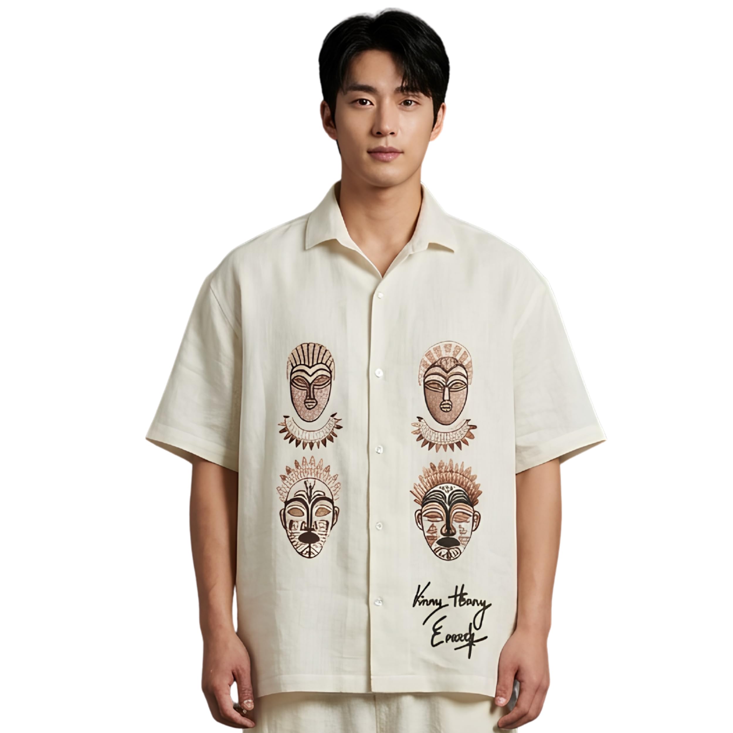 ™ Men's Relaxed Baggy Fit Casual Resort Shirt, Half Sleeve-picture-28