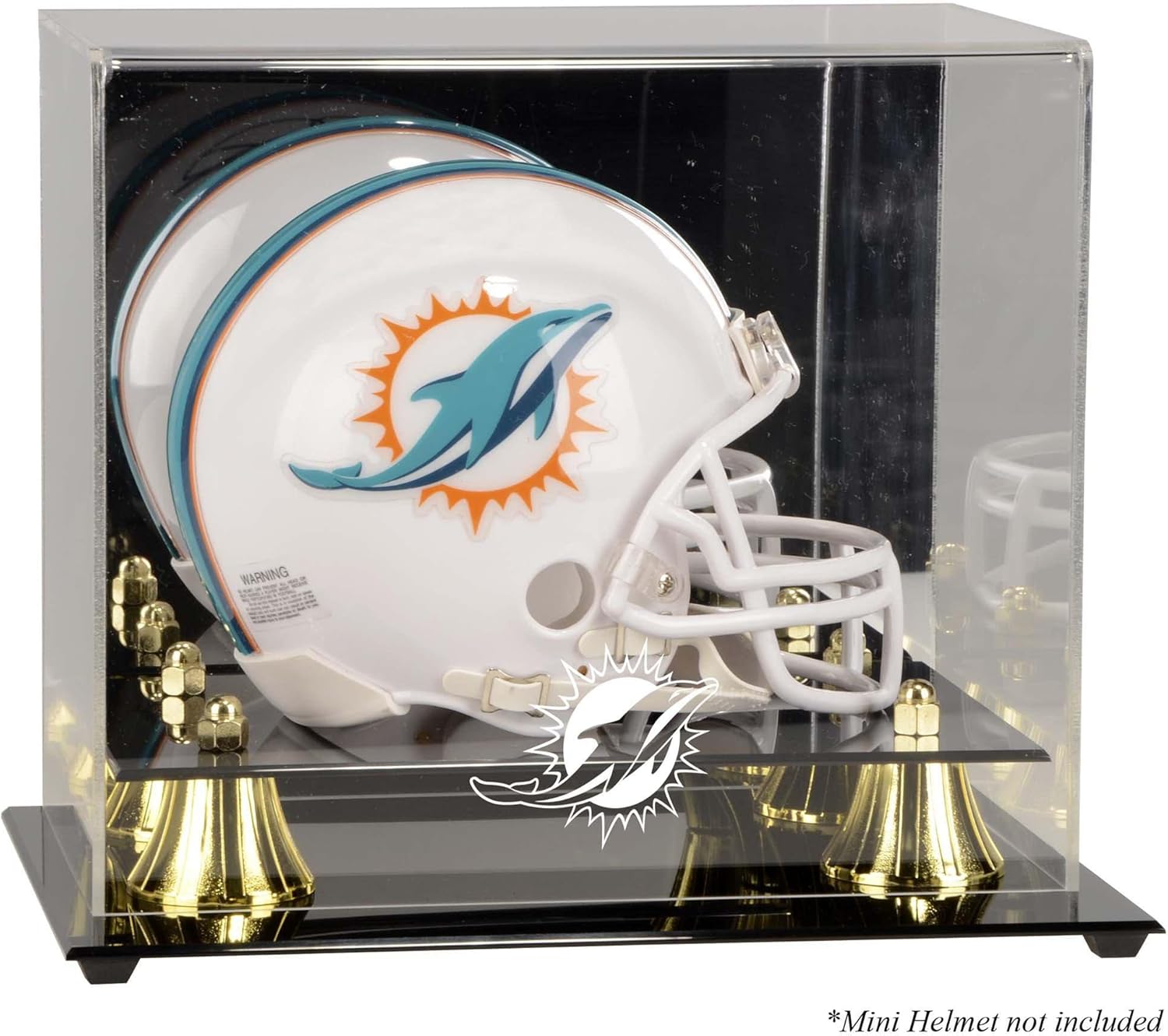 Miami Dolphins en Classic Mini Helmet Display Case - Football Mini Helmet Free Standing Display Cases ''Case Only''