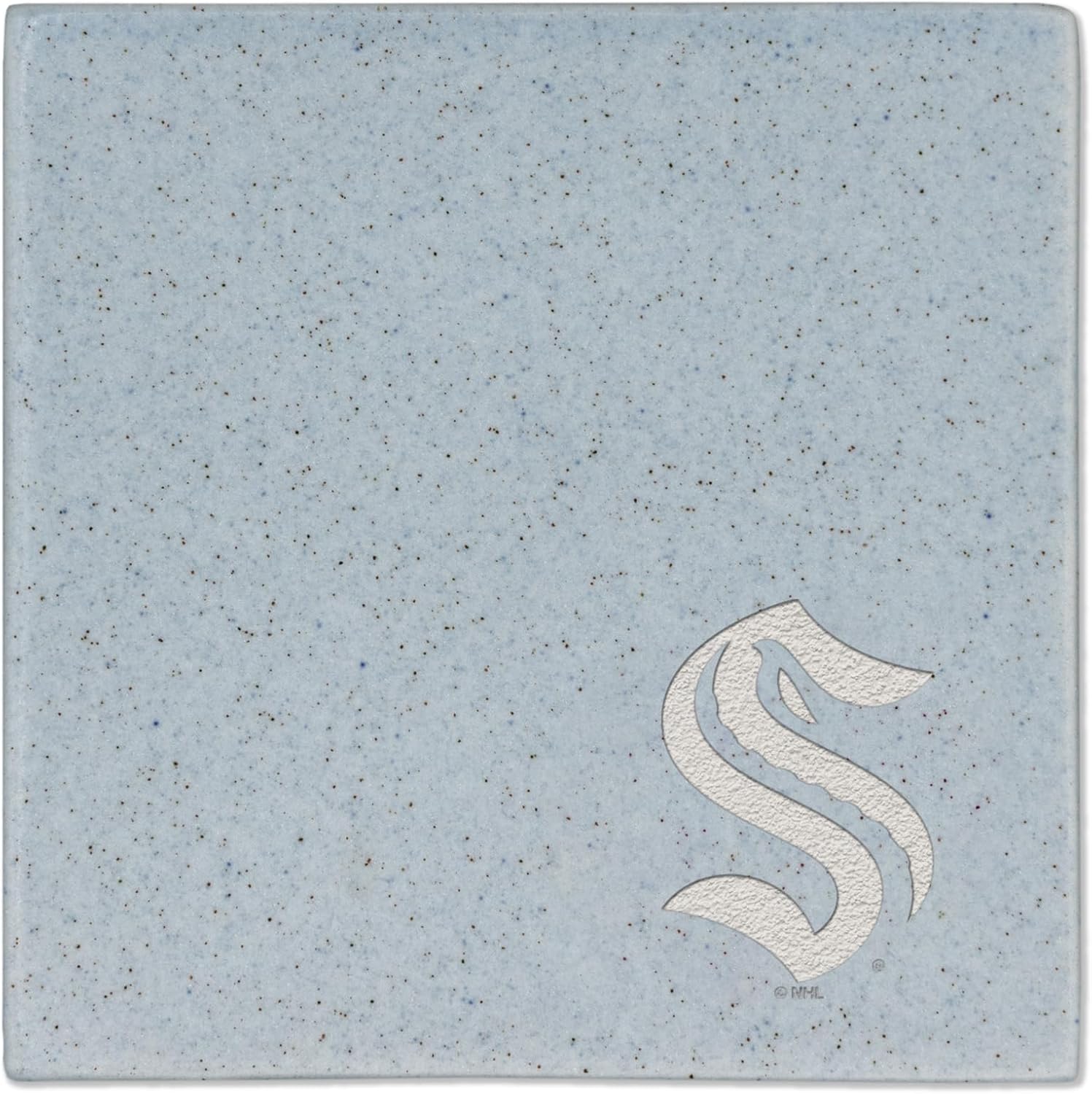 Rico Industries NHL Hockey Seattle Kraken Baby Blue Laser Engraved Trendy Color Coaster