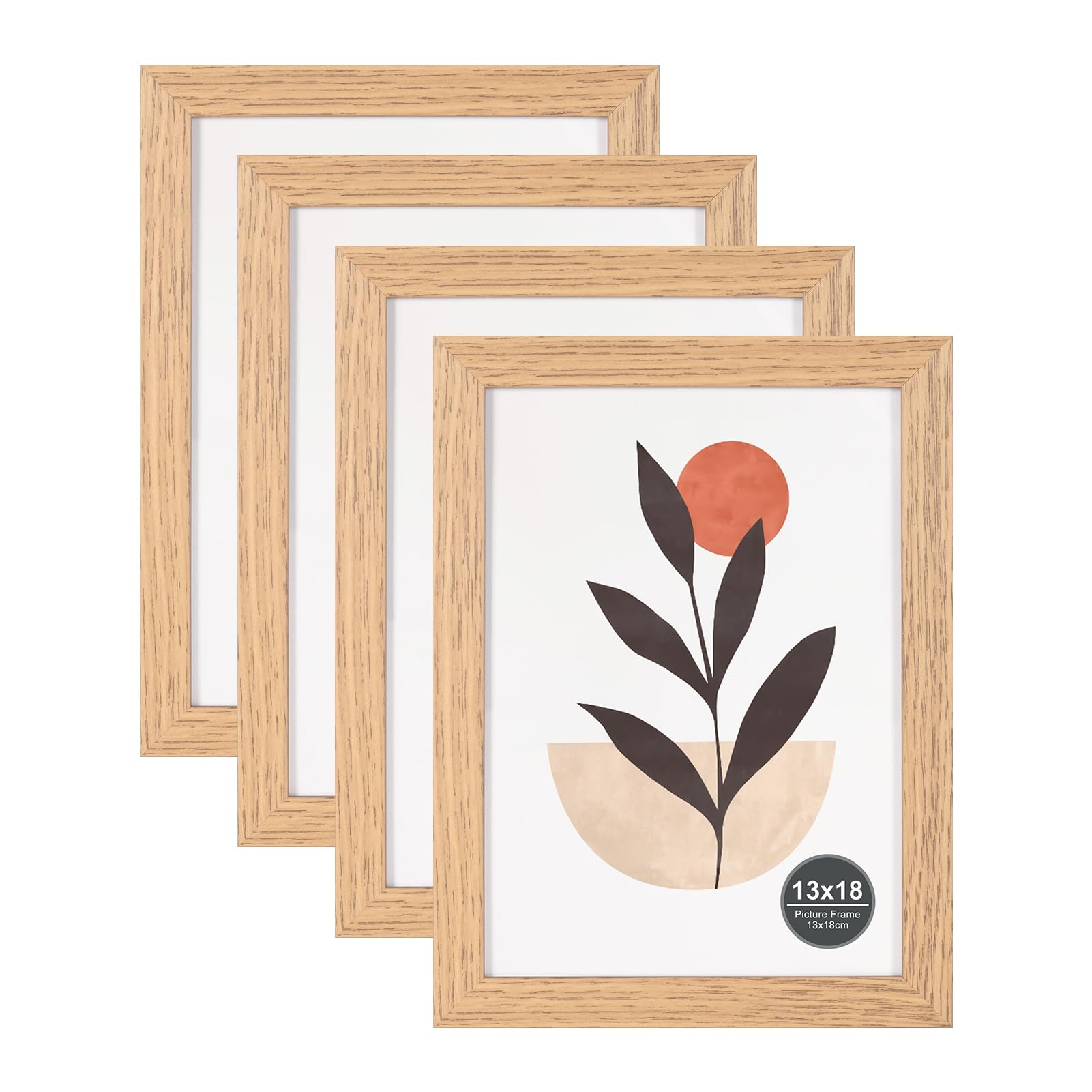 13x18 Picture Frame, Natural Wood Photo Frames, Set of 4 — image 1