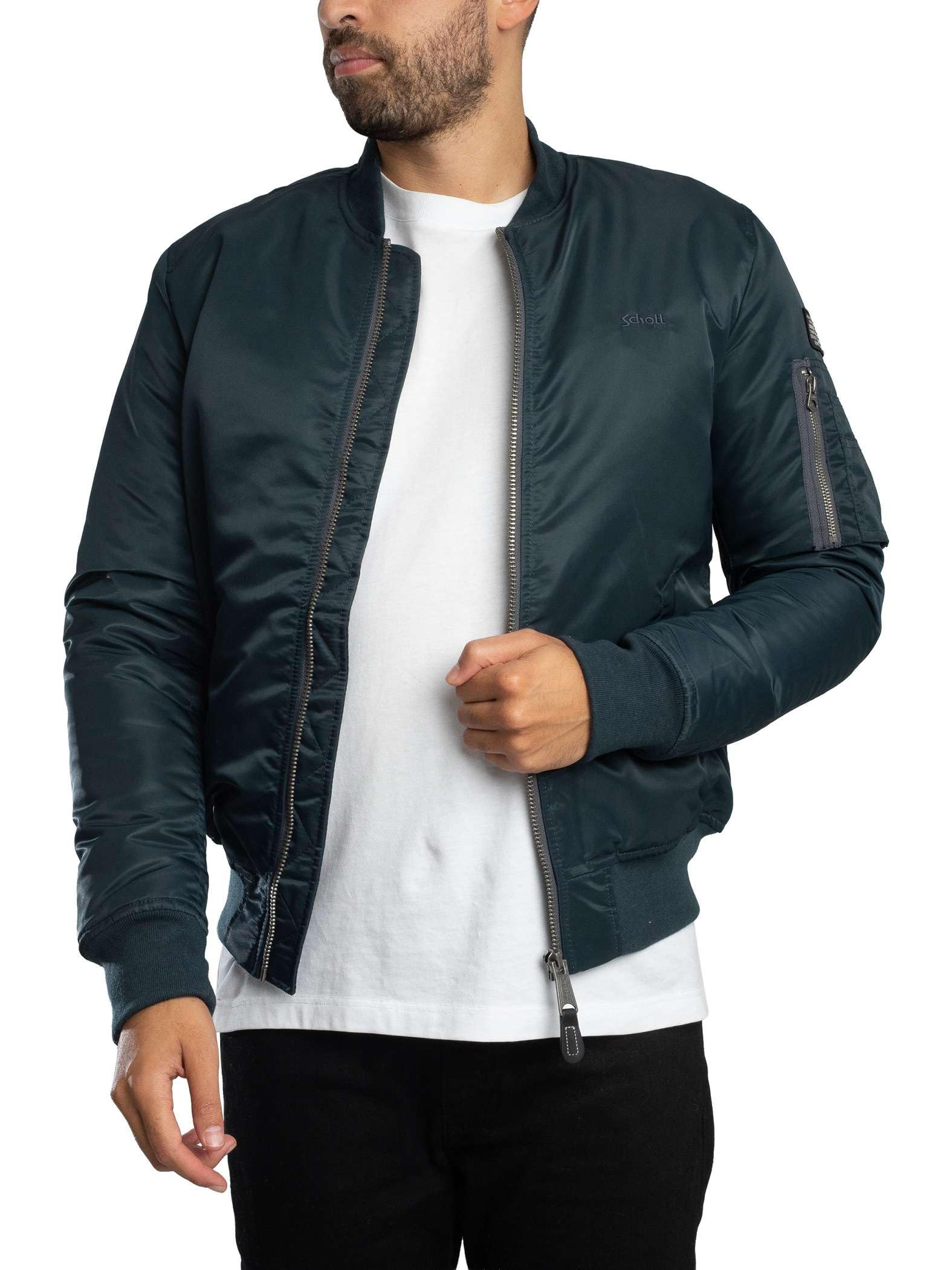 Schott NYC Unisex-Adulto Bomber Airforcers Bloccaggio, Marrone, L