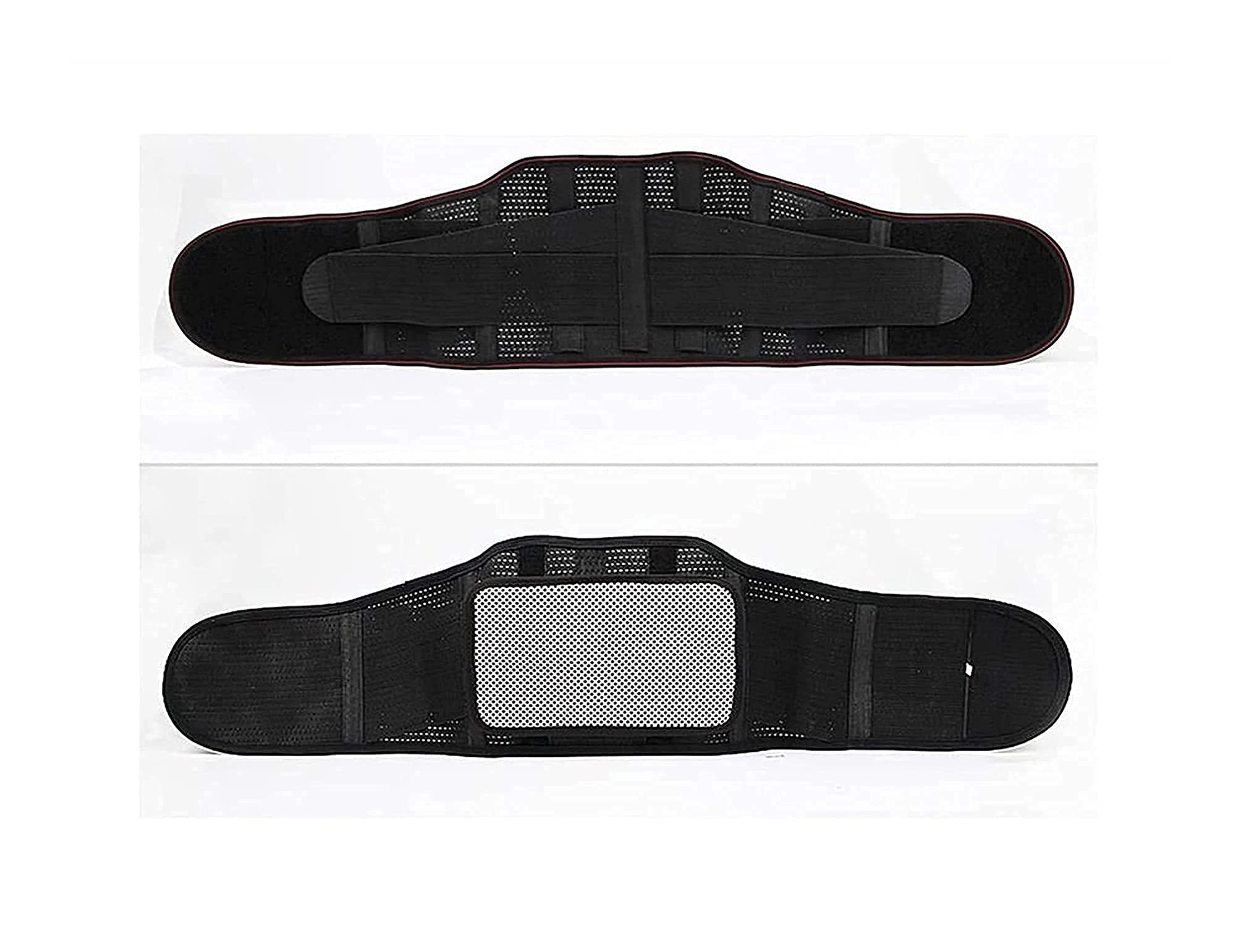 Cinturón de soporte de espalda lumbar transpirable Mujeres Hombres Soporte de espalda baja Correas ajustables Placa de soporte para dolor de espalda y alivio del estrés (Tamaño : XX-Large) (L) (