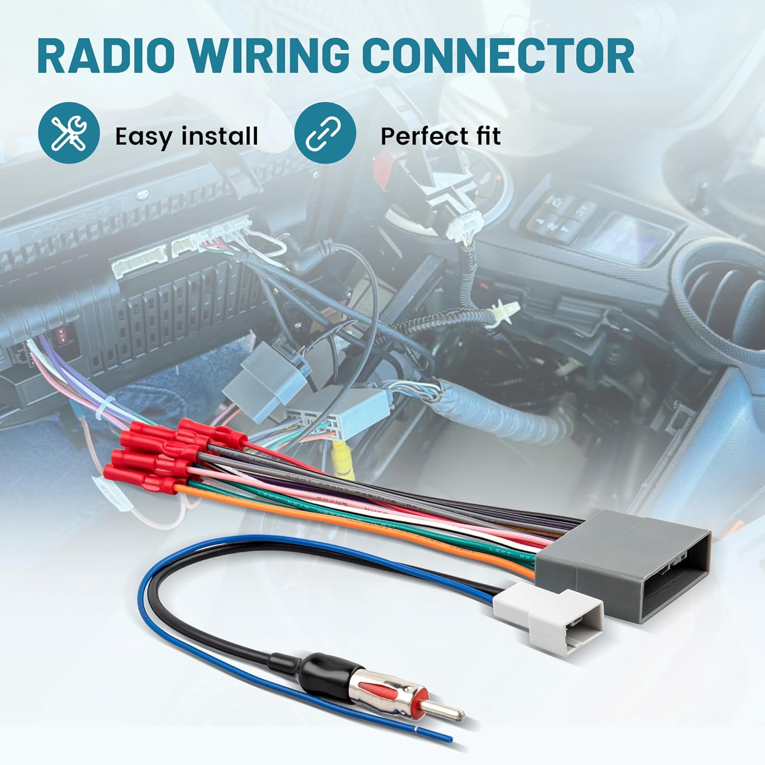 NuIth Double DIN Radio Dash Kit W/Radio Wire Harness for Honda CRV 2007-2011, Stereo Installation Kit for CRV, Double DIN Radio Install Kit for CRV