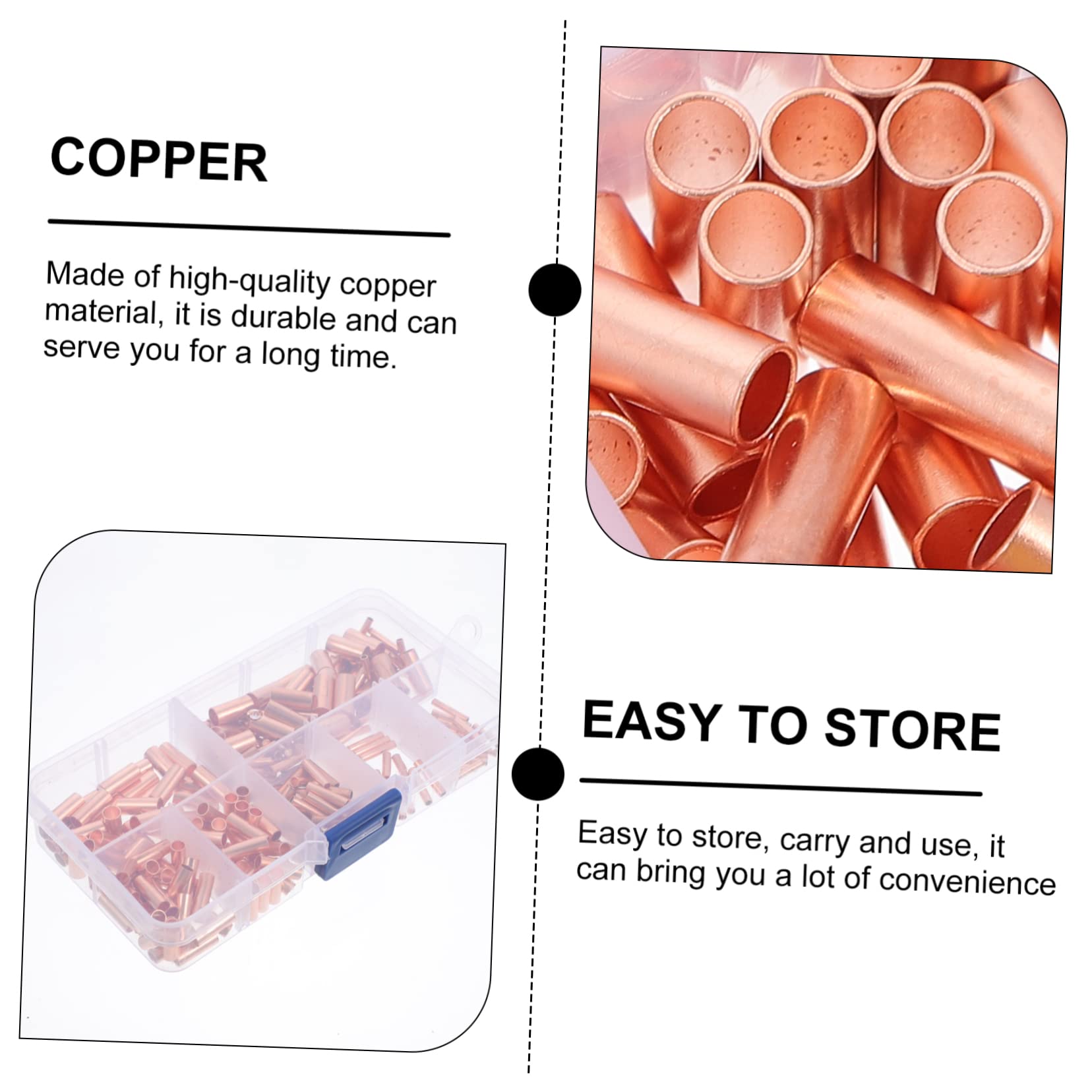 Holibanna 250pcs Wire Ferrule Crimper Quick Connect Wire Connectors Auto Audio Wiring Tube Terminal Blocks