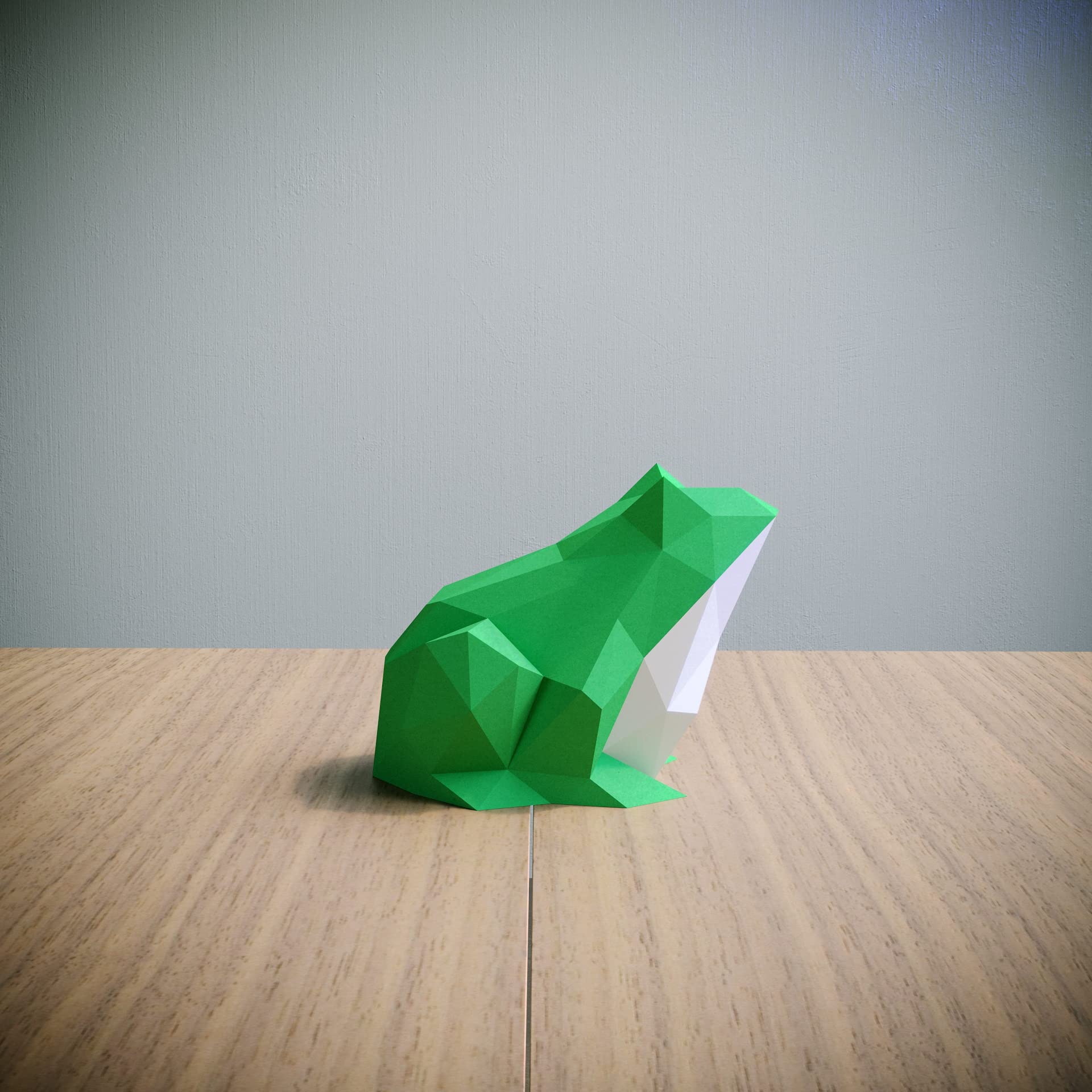 Rana Papercraft kit, Rana de papier, Decorazione，Decorazione a casa, Trofei di carta, Dono,Regalo, Origami 3D, imbarcazione su carta, kit di Fai da te, Puzzle 3D