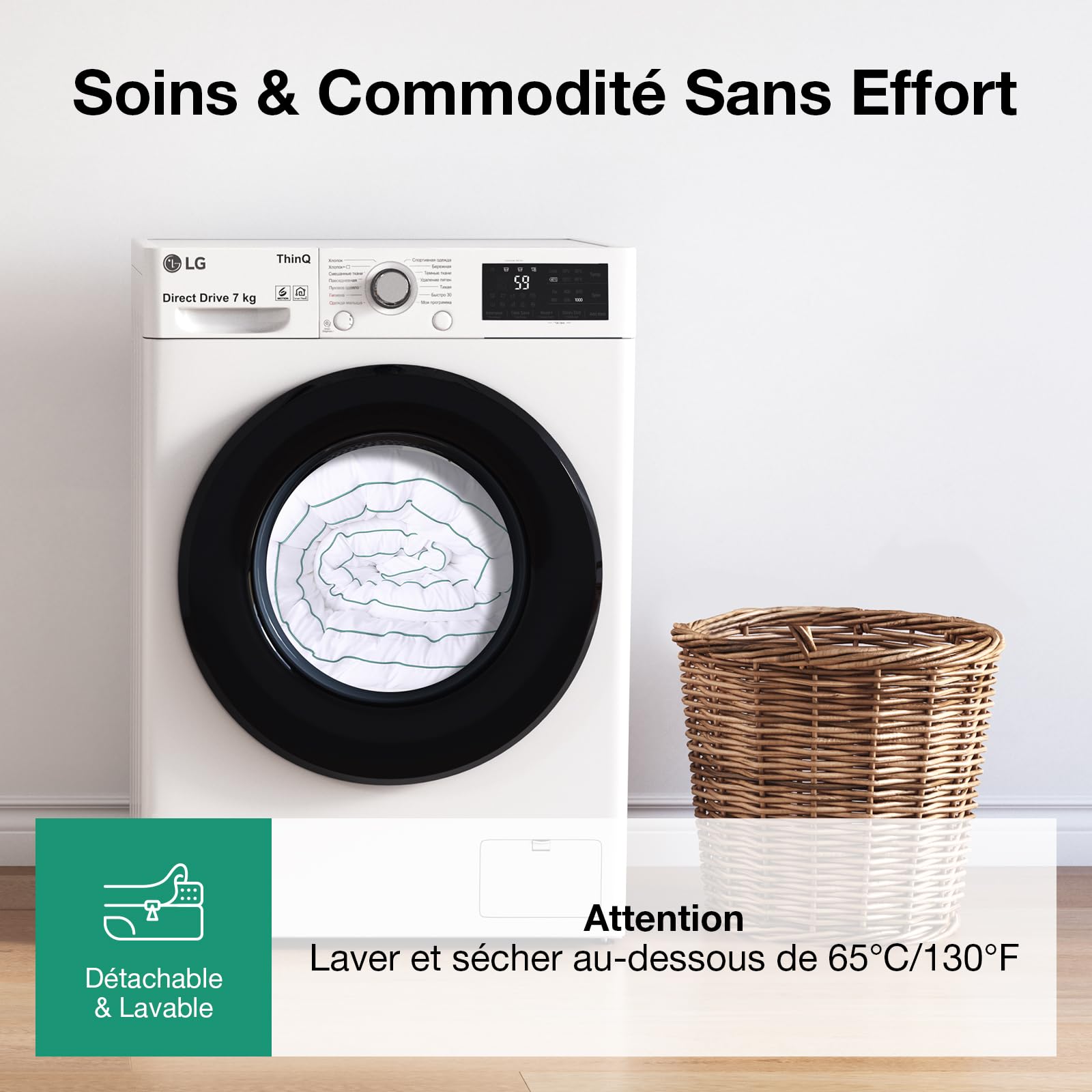 Novilla Surmatelas 140x190 cm, Rafraîchissant et Respirant 3D Forme Couvre Matelas en Microfibre avec 30cm Poche Extra Profonde, Blanc