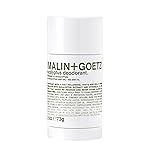 Malin + Goetz Eucalyptus Deodorant, natural effective odor & sweat defense, for all skin types, clear color, no residue/stains, free of aluminum, alcohol, baking soda, parabens, cruelty free 2.6 Fl Oz