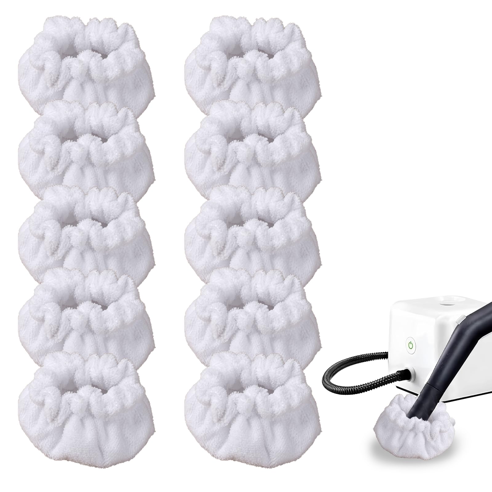 Lot de 10 chiffons en microfibre réutilisables pour nettoyeur vapeur Dupray - Petits bonnets (triangle) - Accessoires po
