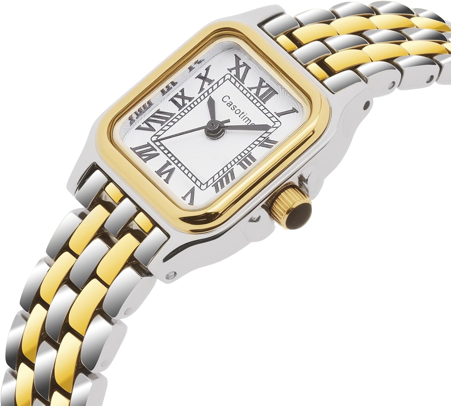 Women's Gold Watch, Vintage Rectangular Case Reloj para Mujer with Roman Numeral Dial, Small Bracelet Band, Water Resistant, Includes Adjustment Tool - Image 2