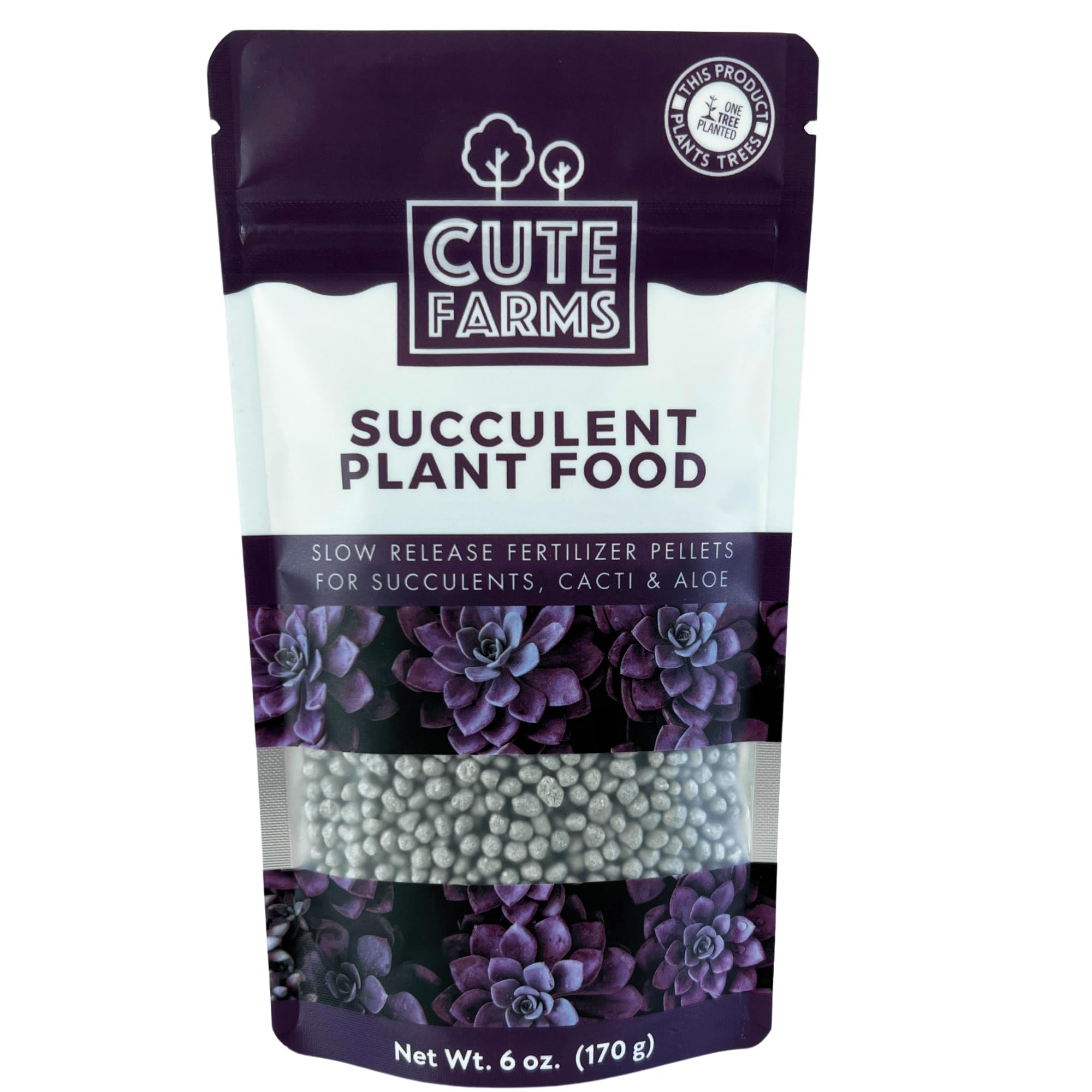 Succulent, Cacti & Aloe Slow Release Fertilizer Pellets for Indoor and Outdoor Plants (6 oz) Resealable Bag
