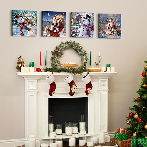 Miniatura 137 de Decoración rústica de cabaña, arte de pared de oso de vida silvestre, bosque, guardería, águila, lobo, alce, ciervo, imágenes para sala de estar,