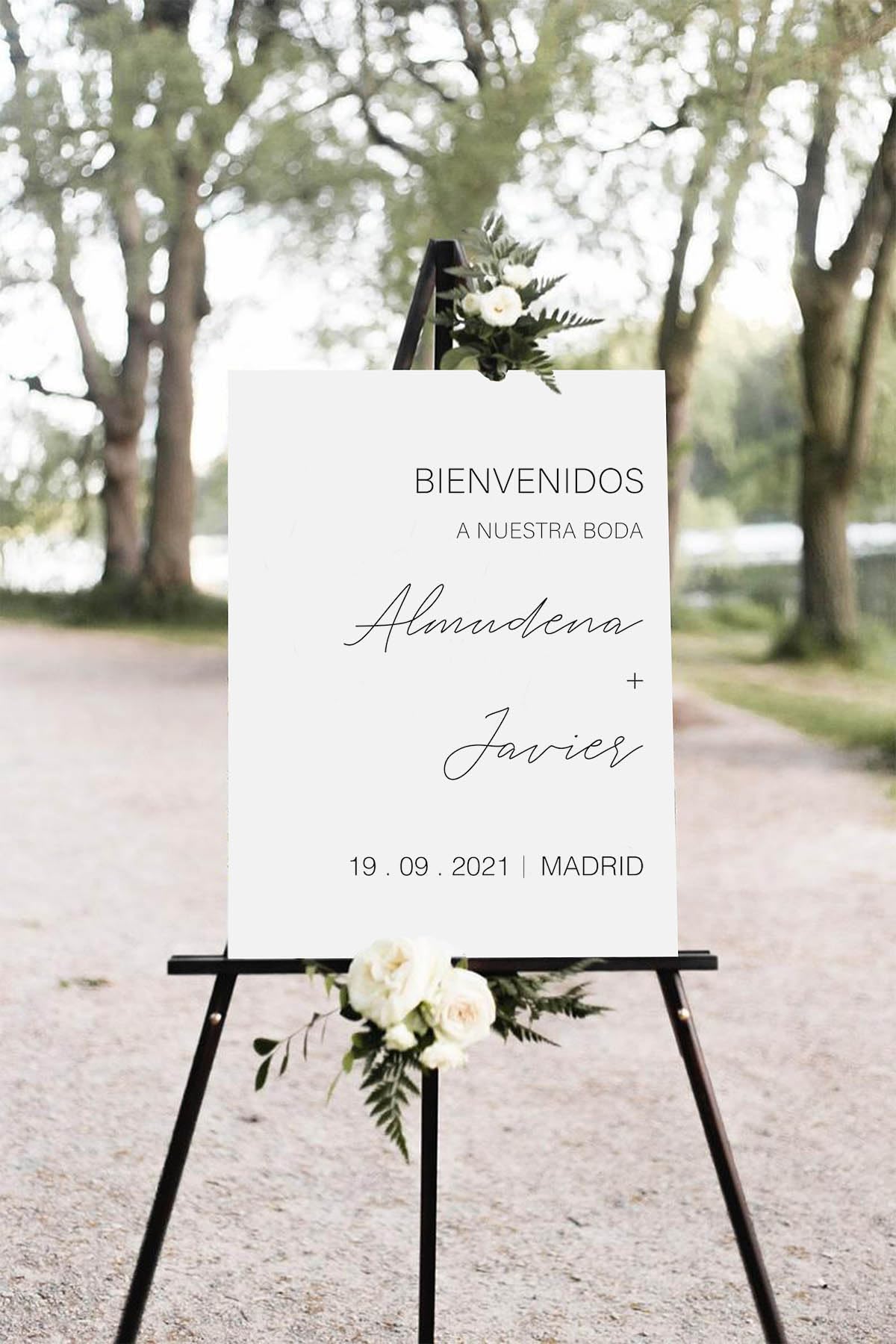 Cartel Bienvenida Mod. Minimal 2 Cartel boda - cartel bienvenida boda personalizado - cartel personalizado - boda - detalles boda - regalo boda - cartel bienvenida