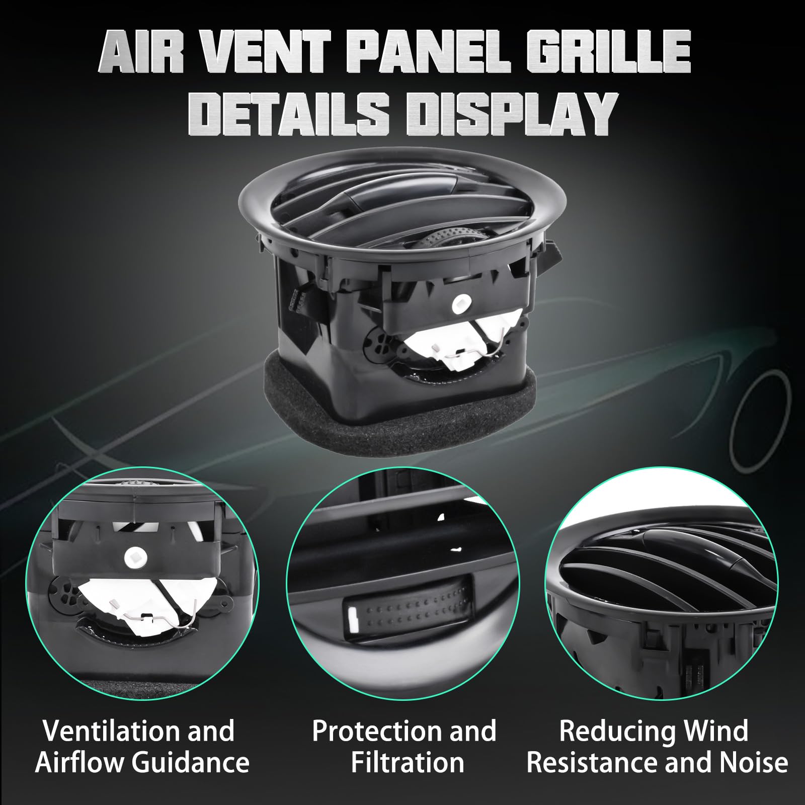 13417363 2201099 13363314 1 pezzo griglia di ventilazione copertura rotonda bocchetta aria condizionata ugello aria ugello di ventilazione per 0-p.e1 Corsa D Mk3 2006-2014 Adam M13 2012-