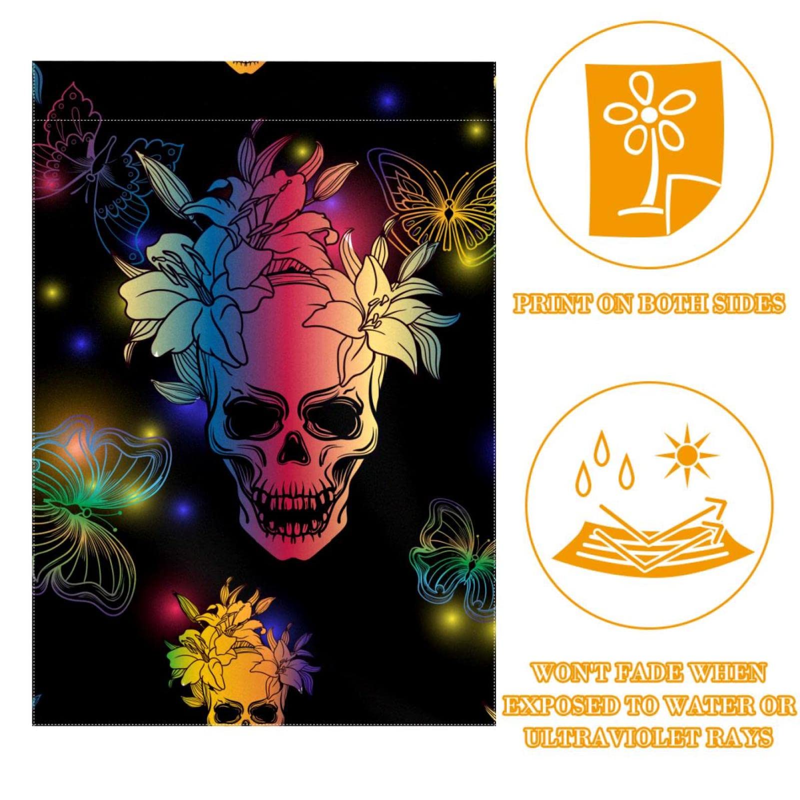 Starlit Patio Herzförmige Gartenflagge – Bunt, Mit Vögeln & Schmetterlingen, 71x102 Cm, Doppelseitig, Für Frühling/Sommer