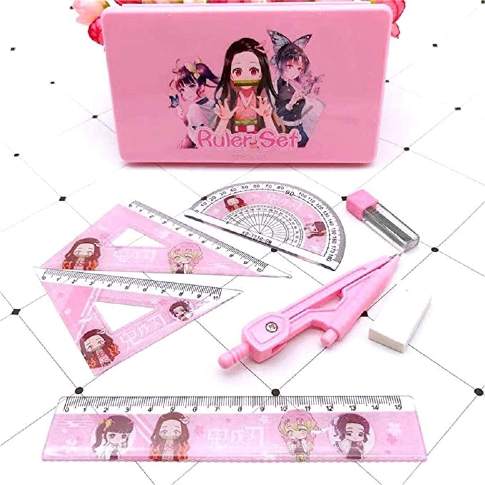 Amazon | 鬼滅の刃 文房具 定規 三角定規セット 消しゴム 小学生