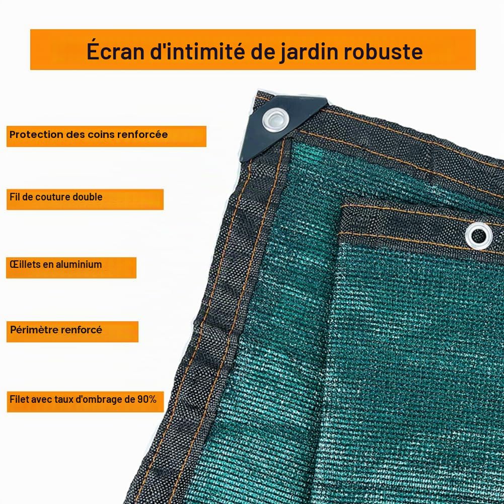 BeGrit 2x10m Brise Vue Jardin occultant avec Oeillets pour Balcon Brise-Vue avec Attaches Toile occultante pour Grillage Filet d'ombrage renforcé pour Patio Jardin terrasse Grillage clôtures Verte