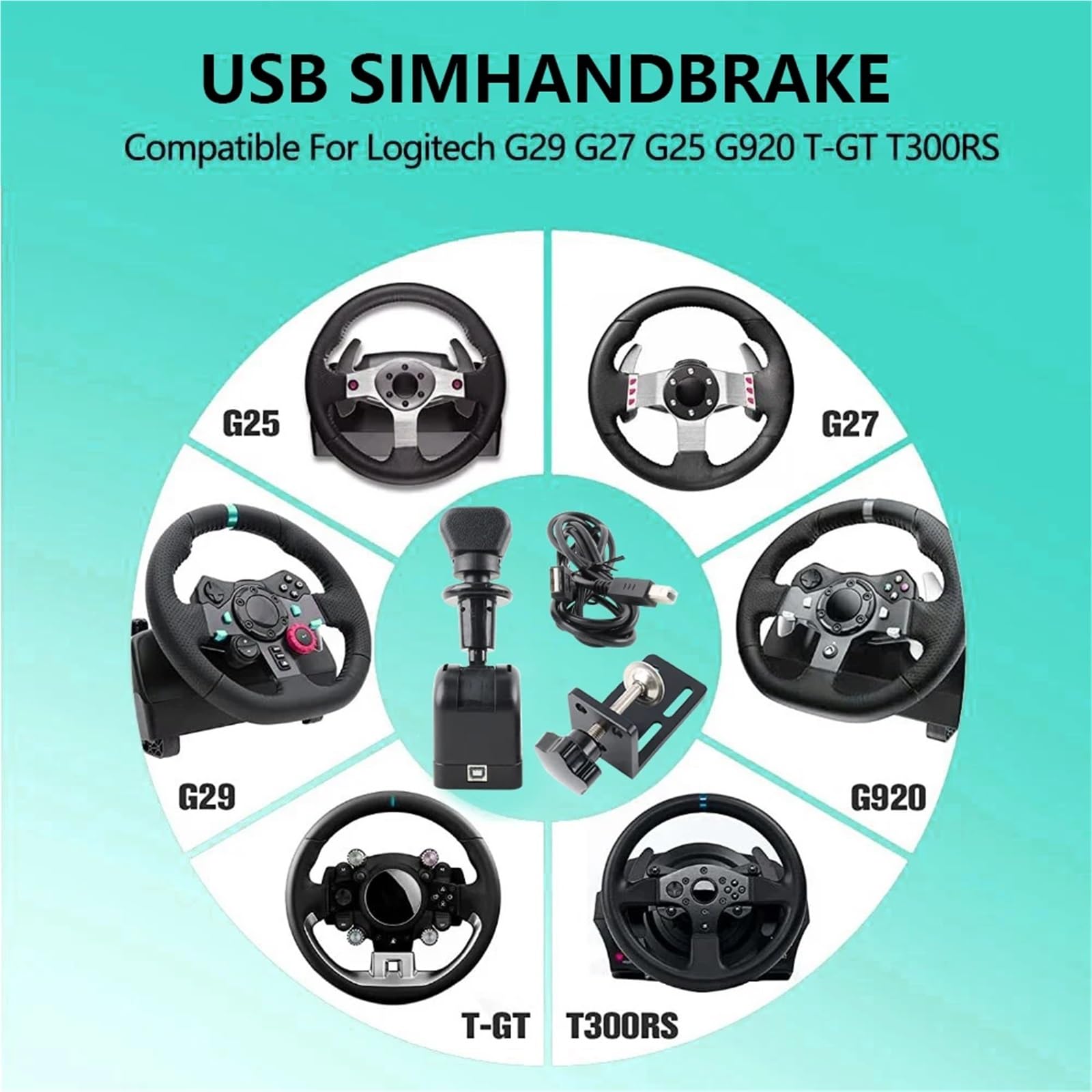 Fotel Wyścigowy USB Hamulec Ręczny Hamulec Ręczny Do Ciężarówek ETS2 Europejskie/amerykańskie Gry Wyścigowe Do Logitech G27 G29 G923 PC