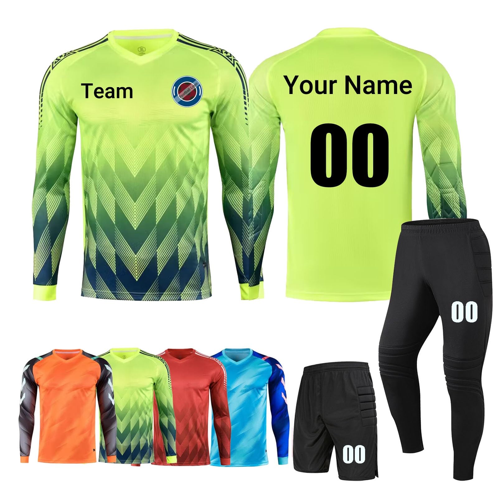 Personalised Goalkeeper Kit, Man and Woman Suit Football Games fo...