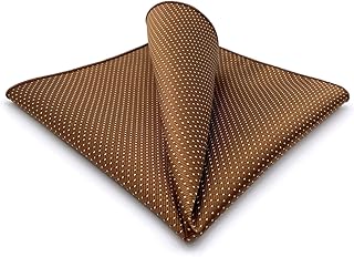 [S&W SHLAX&WING] 白い点が付いている男性の茶色の銅のためのポケットの正方形