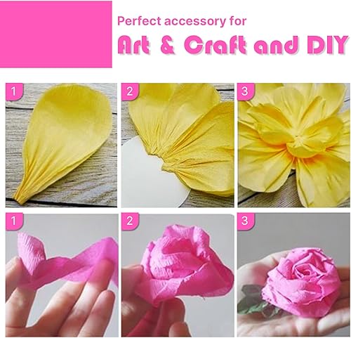 Miniatura 105 de PartyWoo Serpentinas de papel crepé morado, 8 unidades, 656 pies, paquete de serpentinas de papel crepé color morado oscuro claro, lavanda, blanco