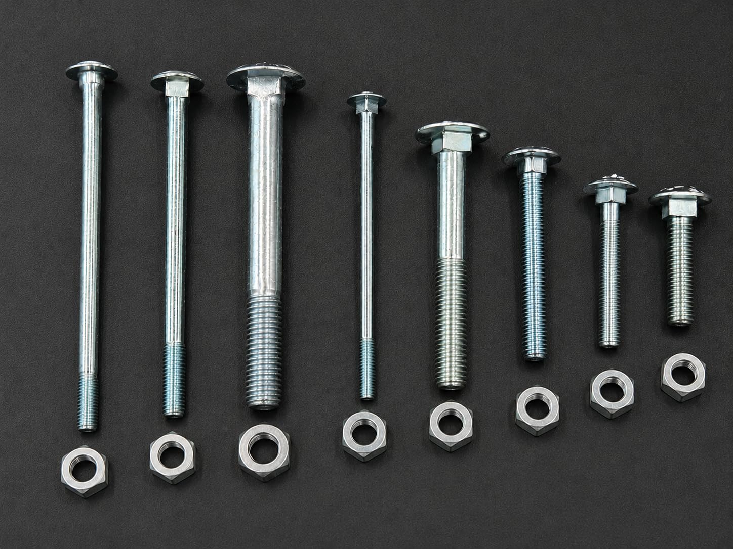 Schlossschrauben DIN 603 mit Vierkantansatz und Sechskantmutter (25 Stück, M10 x 100 mm) Stahl 4.6 galvanisch verzinkt, Flachrundkopf für Möbelbau, Innenausbau, Werkstatt und geschützte Holzprojekte