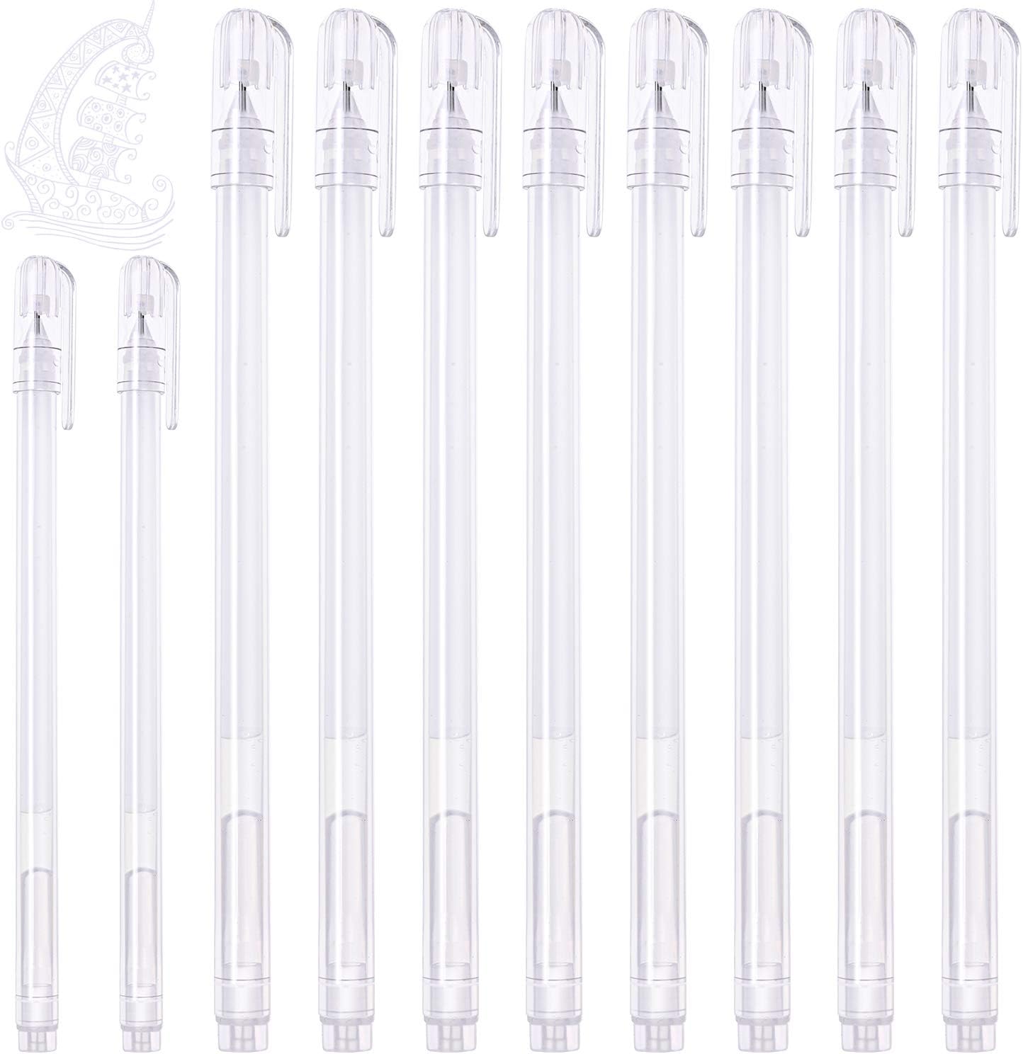 URATOT 10 Pieces White Gel Pens Set Line Drawing Pen 0.8mm Fine Point Sketching Pens Gel Pens for School Artists Dark Papers Illustration Design Art Drawing
