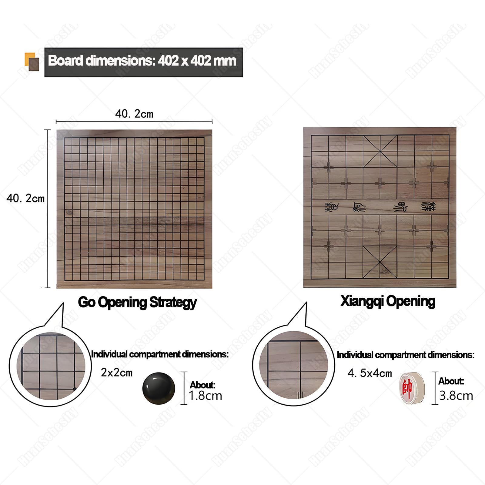 Tavolo da Scacchi Doppio Uso,Tavolino da Salotto Compatto in Legno,Scacchiera 2 in 1 per Scacchi E Go,Mobile Versatile per Uso Quotidiano E Serate di Gioco Extended