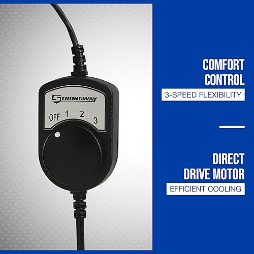 Miniatura 3 de Strongway Ventilador oscilante de montaje en pared - 20 pulgadas 3600 CFM