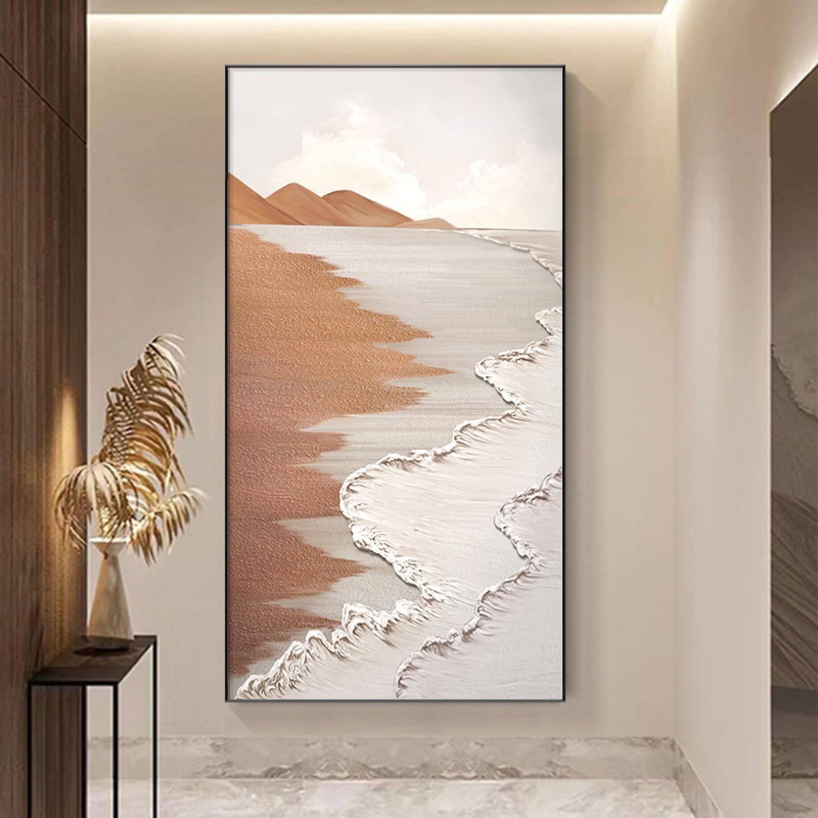 Tableau plage vagues fait main pour sublimer le mur de votre chambre