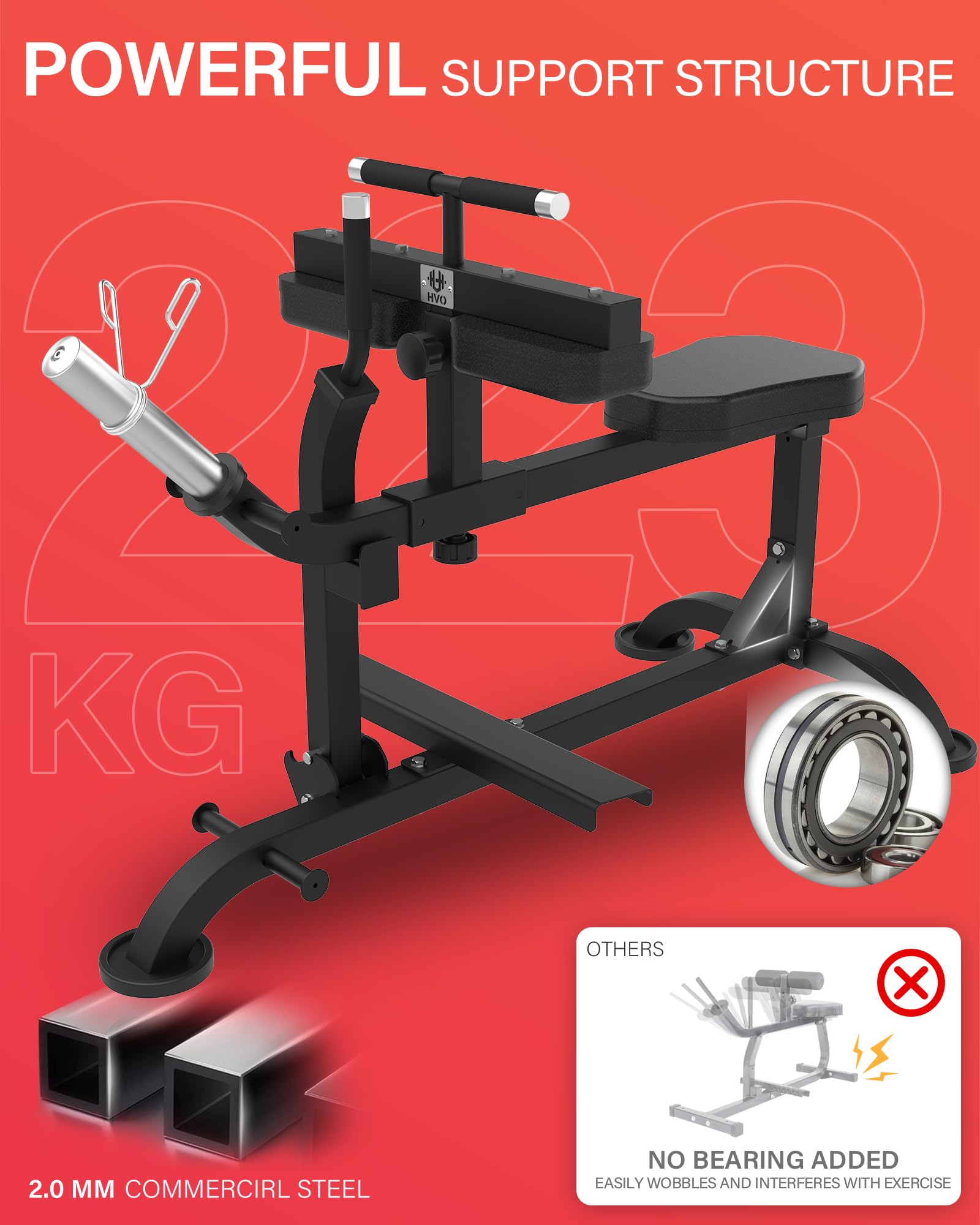 HVO Wedentrainer Wadenmaschine Sitzend: Beintrainer für Zuhause im Sitzen Bein Training Trainingsgerät Kraft-Beintrainer Seated Calf Raise Machine