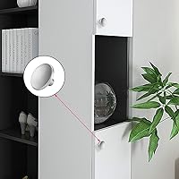 Vista 5 de goldenwarm Paquete de 10 pomos de níquel cepillado para gabinetes, accesorios de cocina, pomos redondos de cajón para gabinetes plateados, tiradores