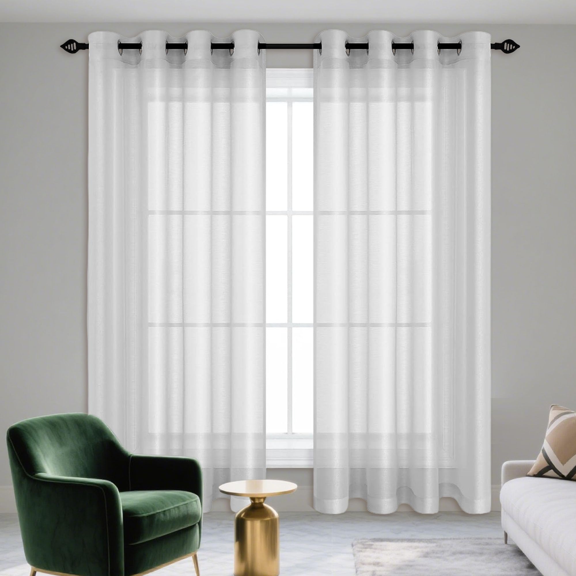Rideau voilage moderne salon et chambre pour créer une ambiance cocooning