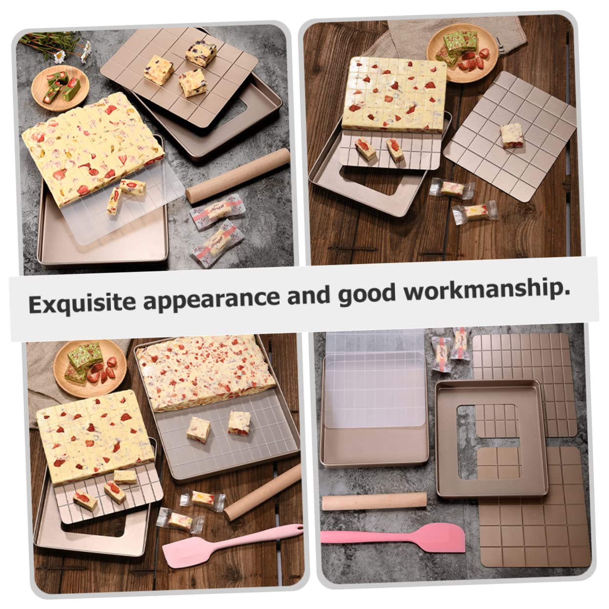 PRETYZOOM Professionelles Nougat Backzubehör Set Wiederverwendbare Backform Aus Robustem Material Für Desserts Und Süßigkeiten Für Zuhause Und Bäckereien