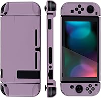 Vista 4 de eXtremeRate PlayVital Back Cover for Nintendo Switch Console, Handheld Separable Protector Hard Shell for NS Joycon, Customized Dockable Protective