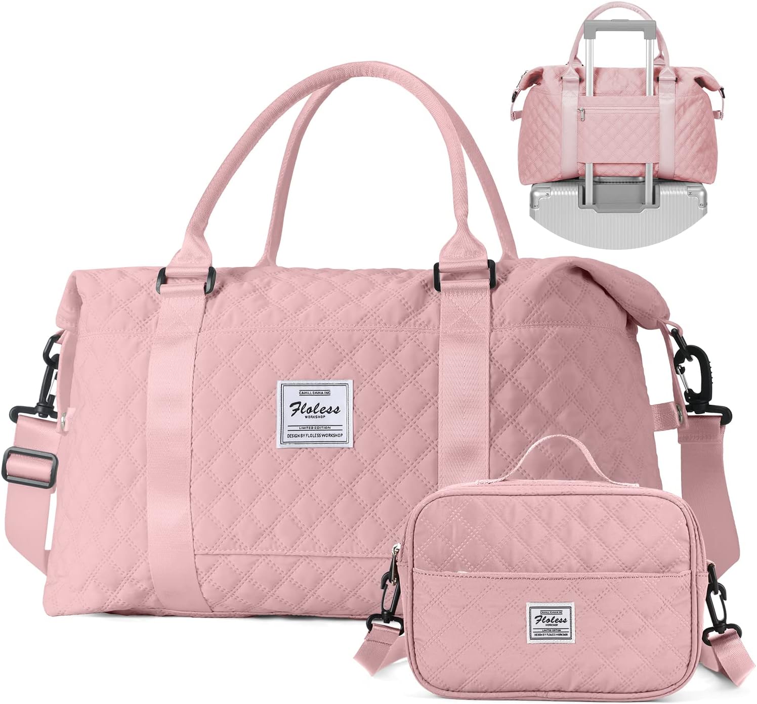 Weekender Bags for Women with Toiletry Bag, Travel Duffel