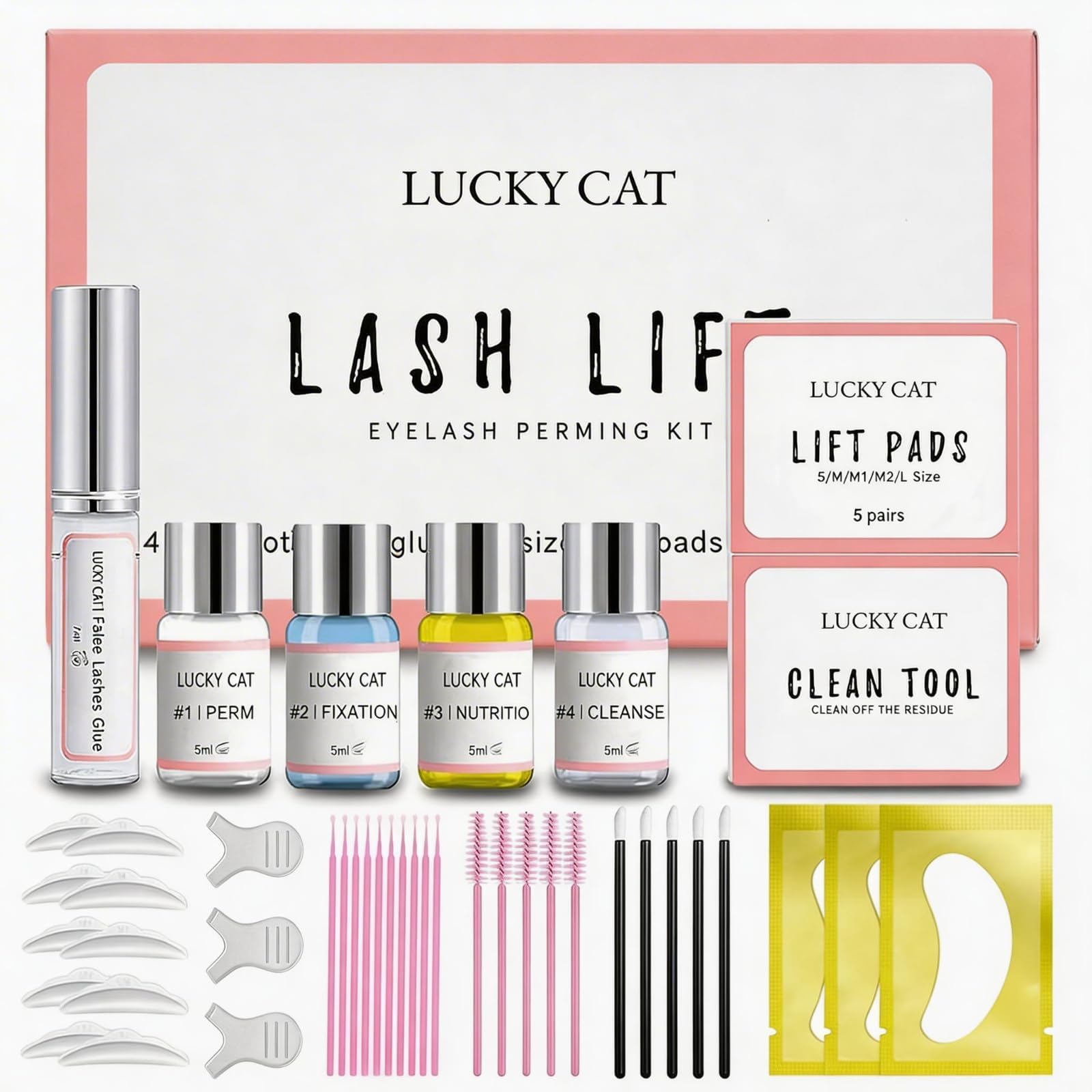 Upgraded Lash Lift Kit,Professional Semi-Permanent Eyelash Perming Kit,Lashes Lifting Curling Set with Whole Tools,Suitable for Salon and Home